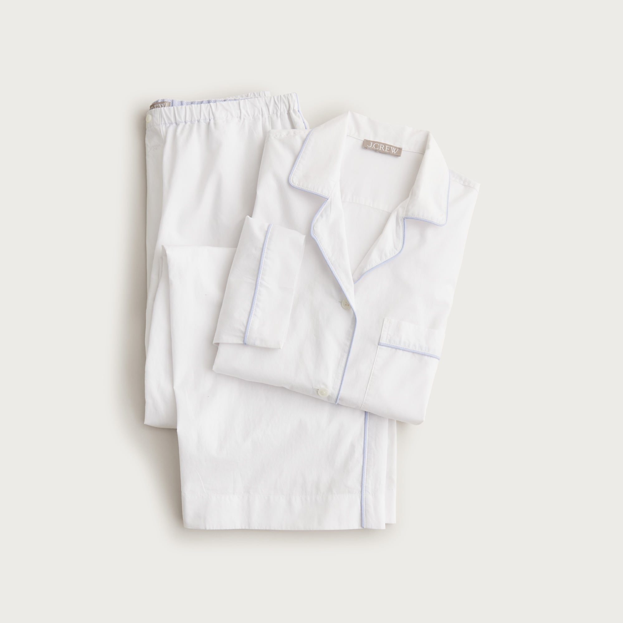 Classic pajama pant set in end-on-end cotton