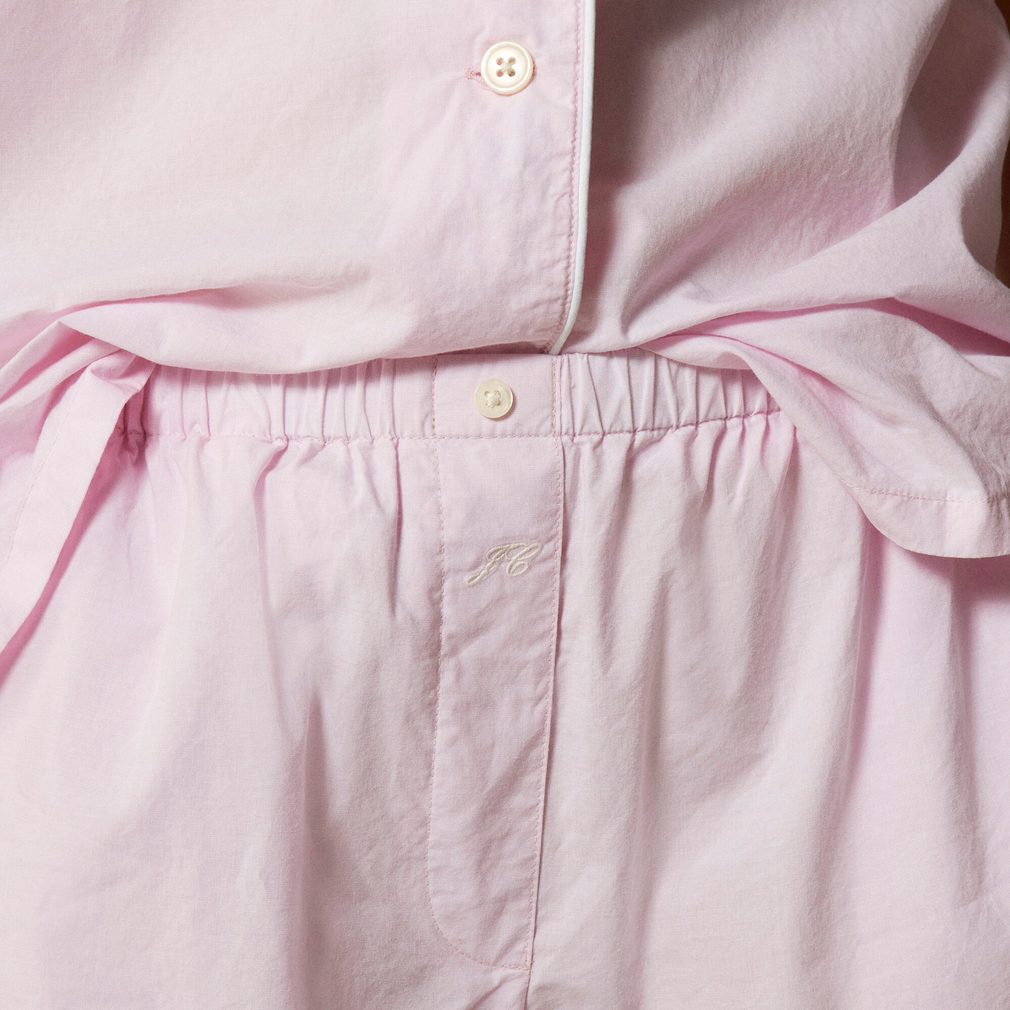 Pajama short set in end-on-end cotton
