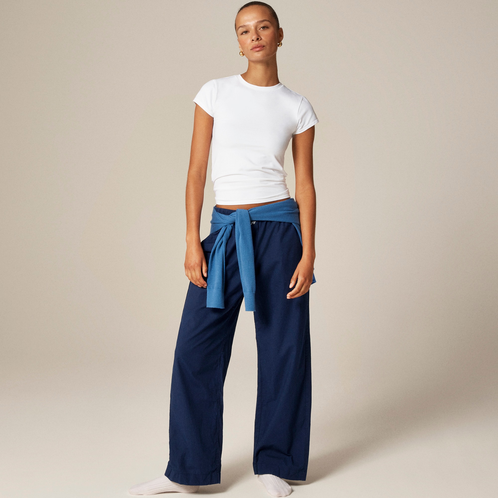 womens Classic pajama pant in end-on-end cotton