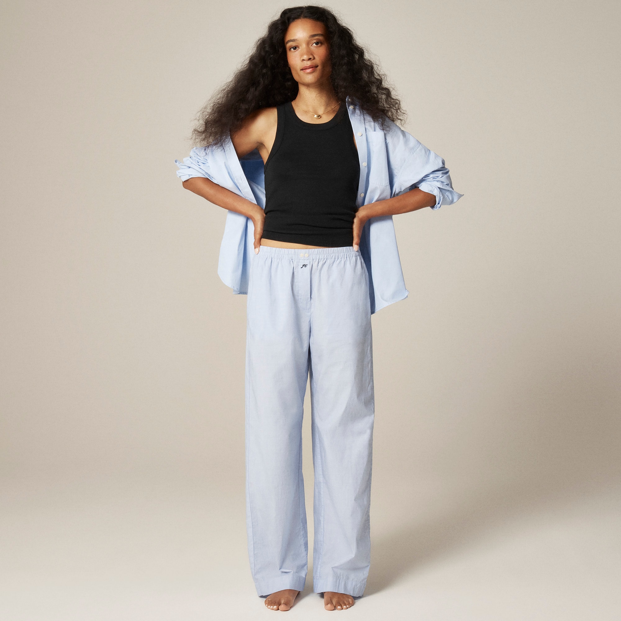 womens Classic pajama pant in end-on-end cotton