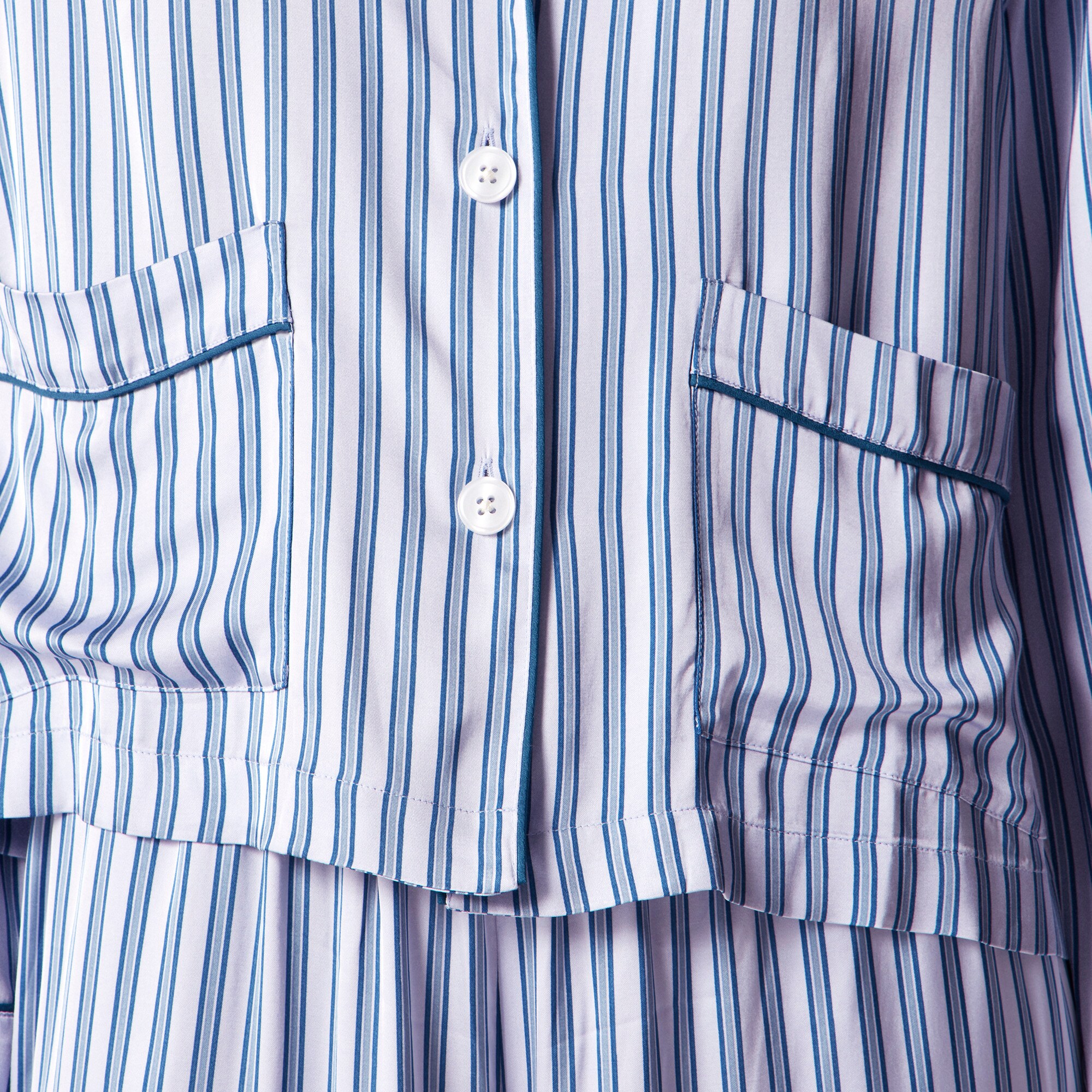 Soft-shine long-sleeve pajama pant set