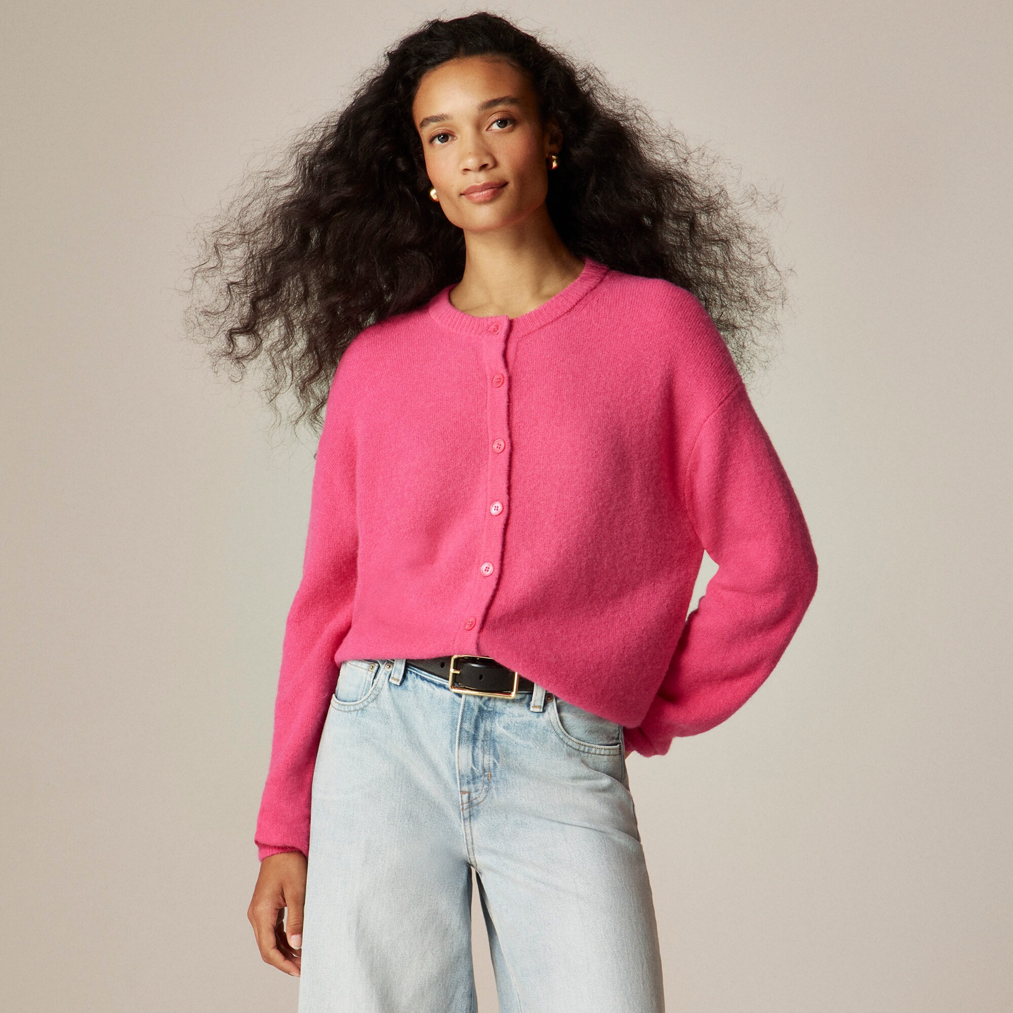 Supersoft bubble-hem cardigan