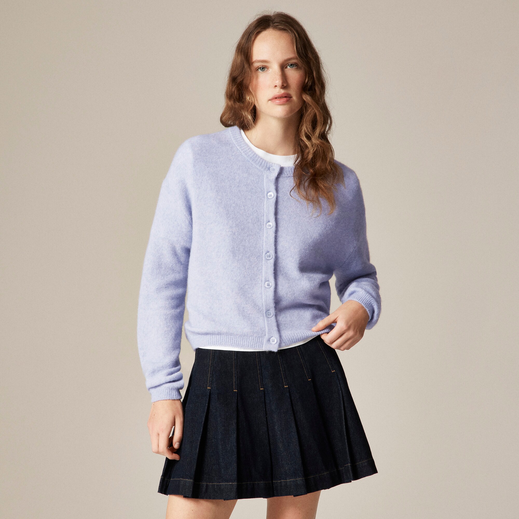 Supersoft bubble-hem cardigan