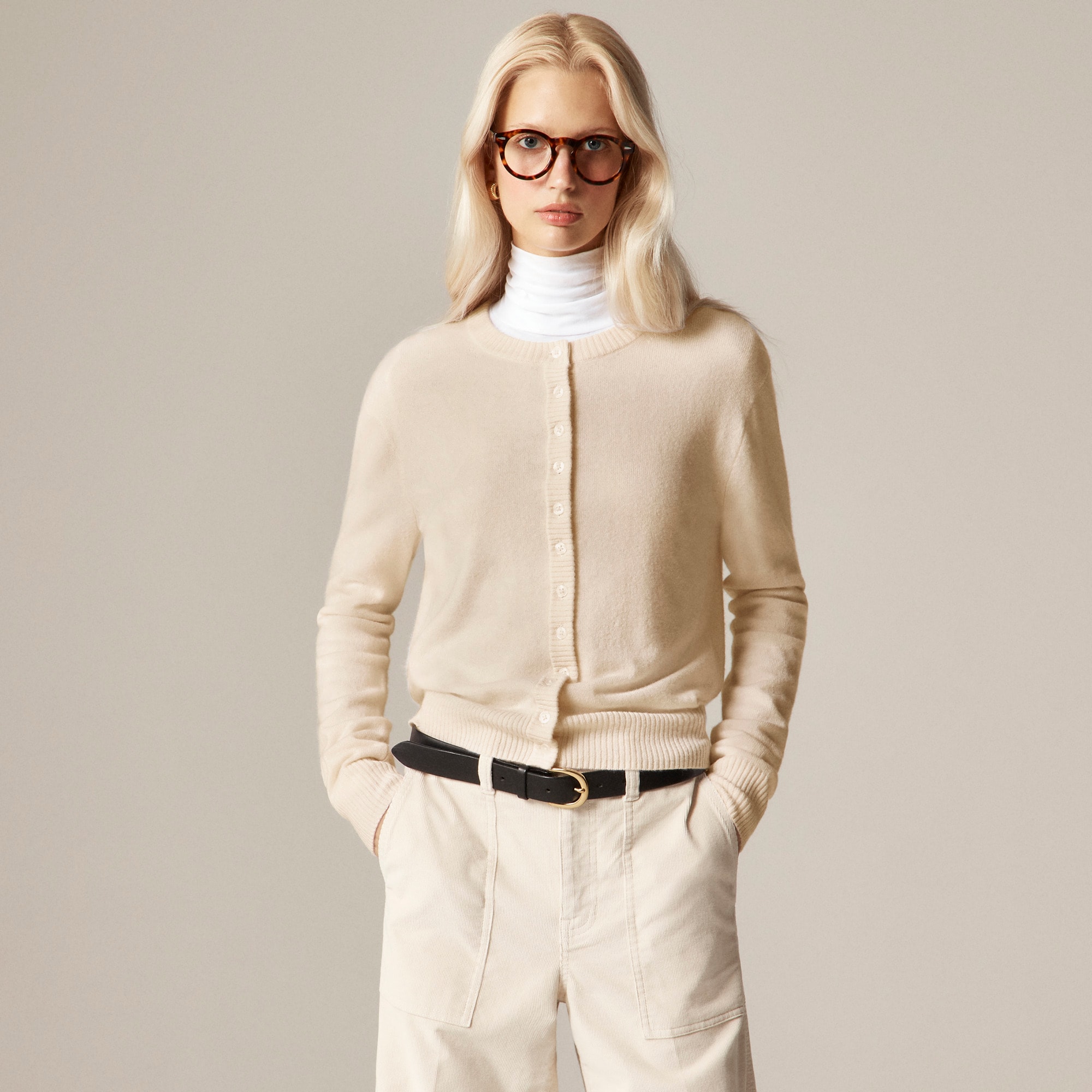 Supersoft bubble-hem cardigan