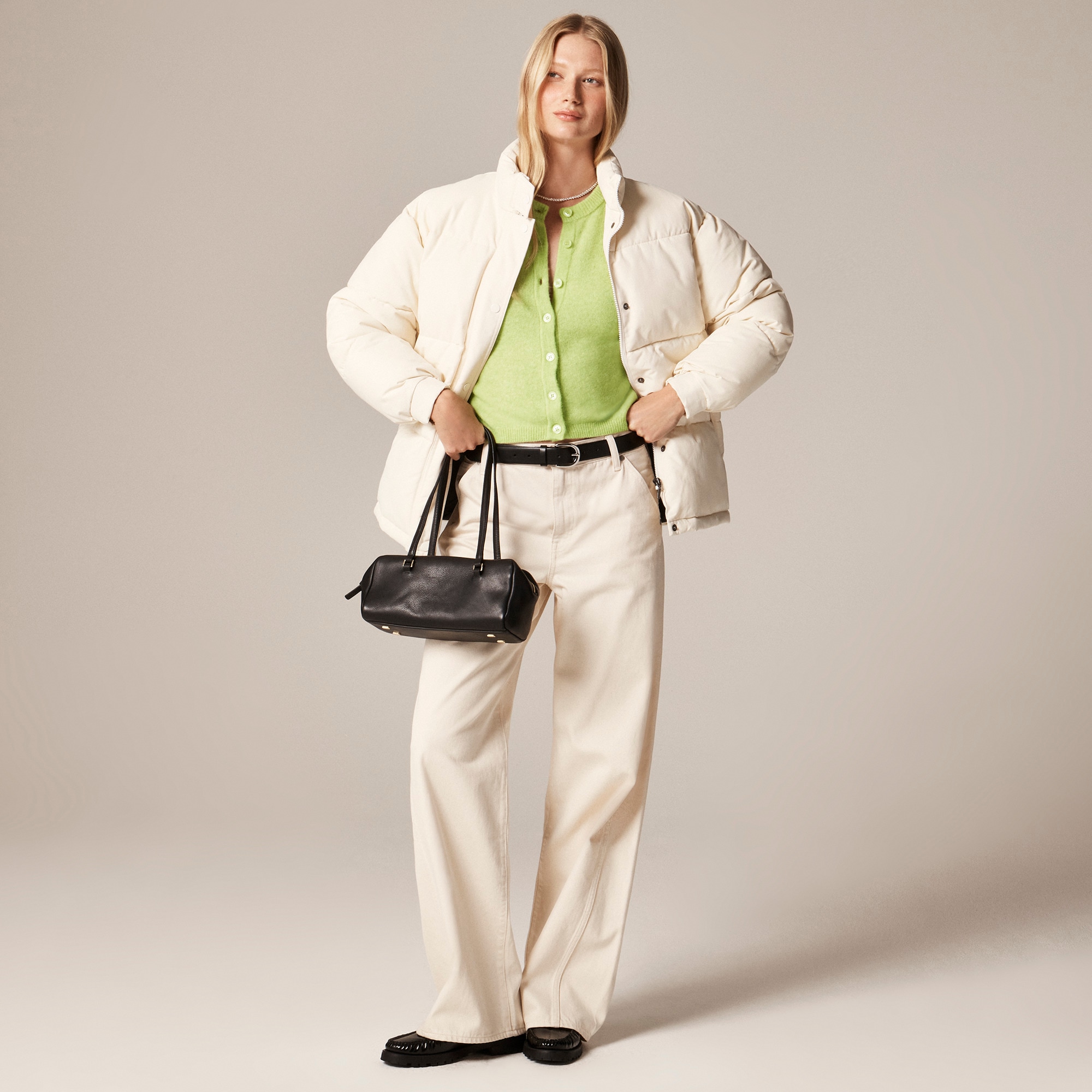 Supersoft bubble-hem cardigan