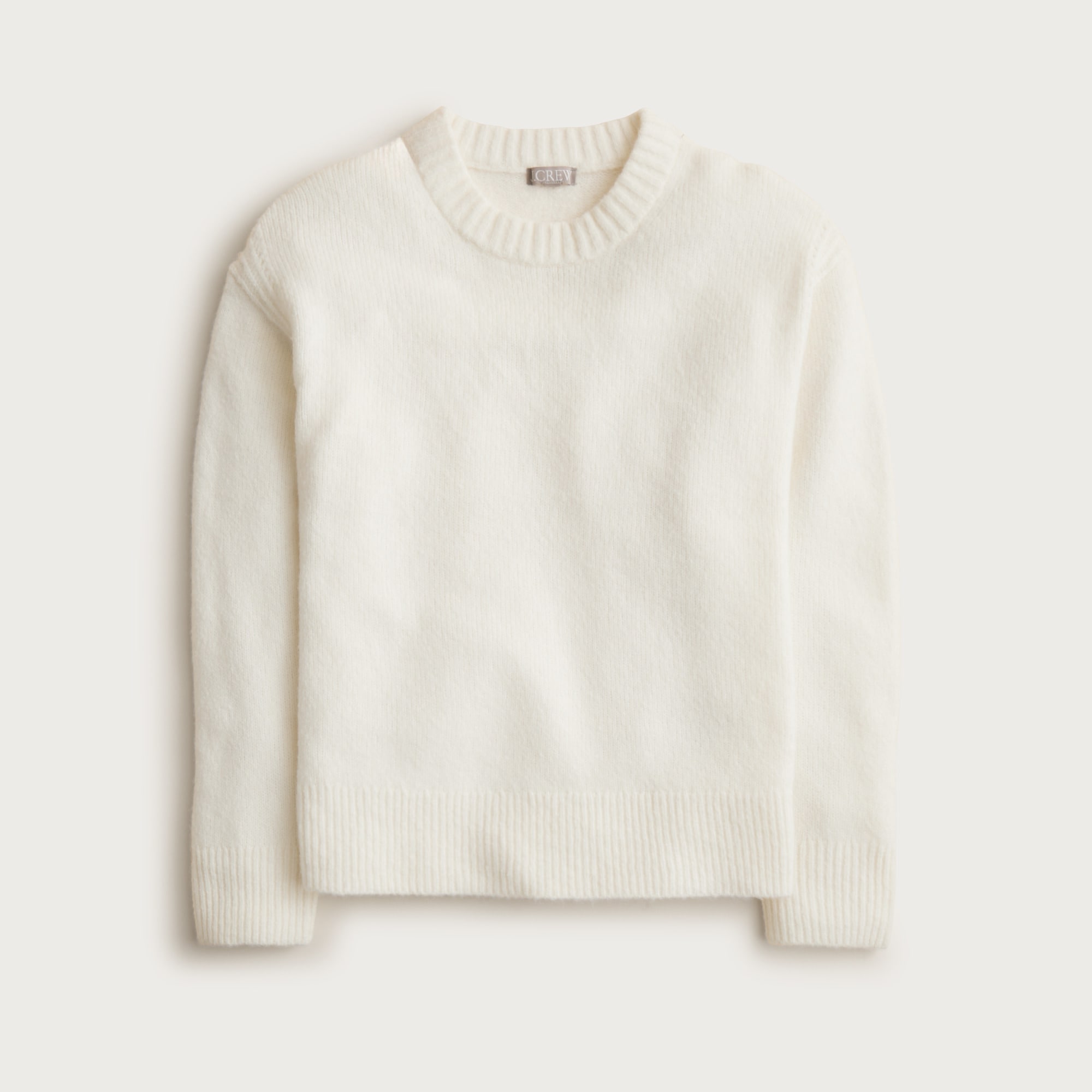 Resurrection ホワイト クルーネックセーター Relaxed Crewneck Pullover For Women | J.Crew