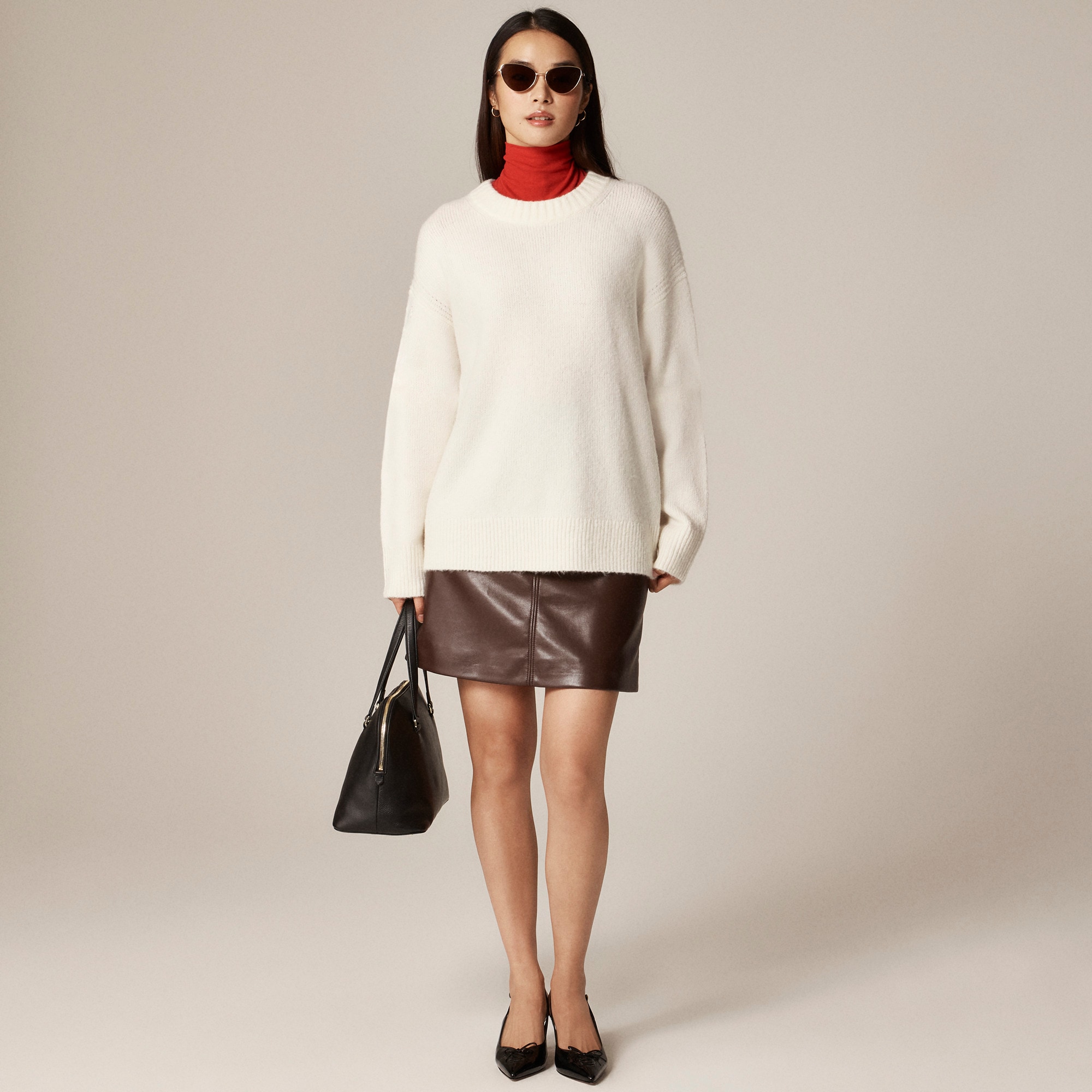 Relaxed crewneck pullover - image 3