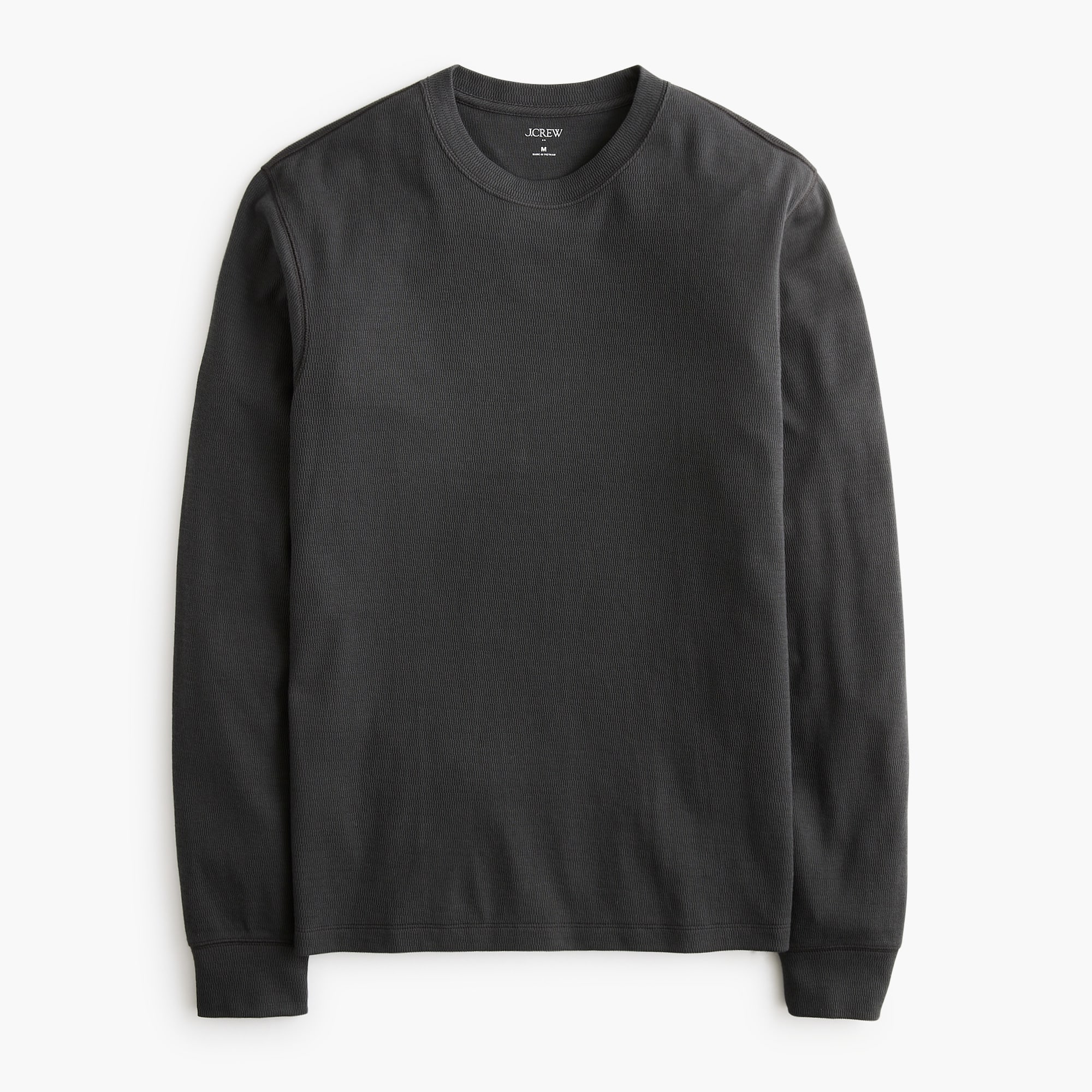 Long-sleeve textured tee