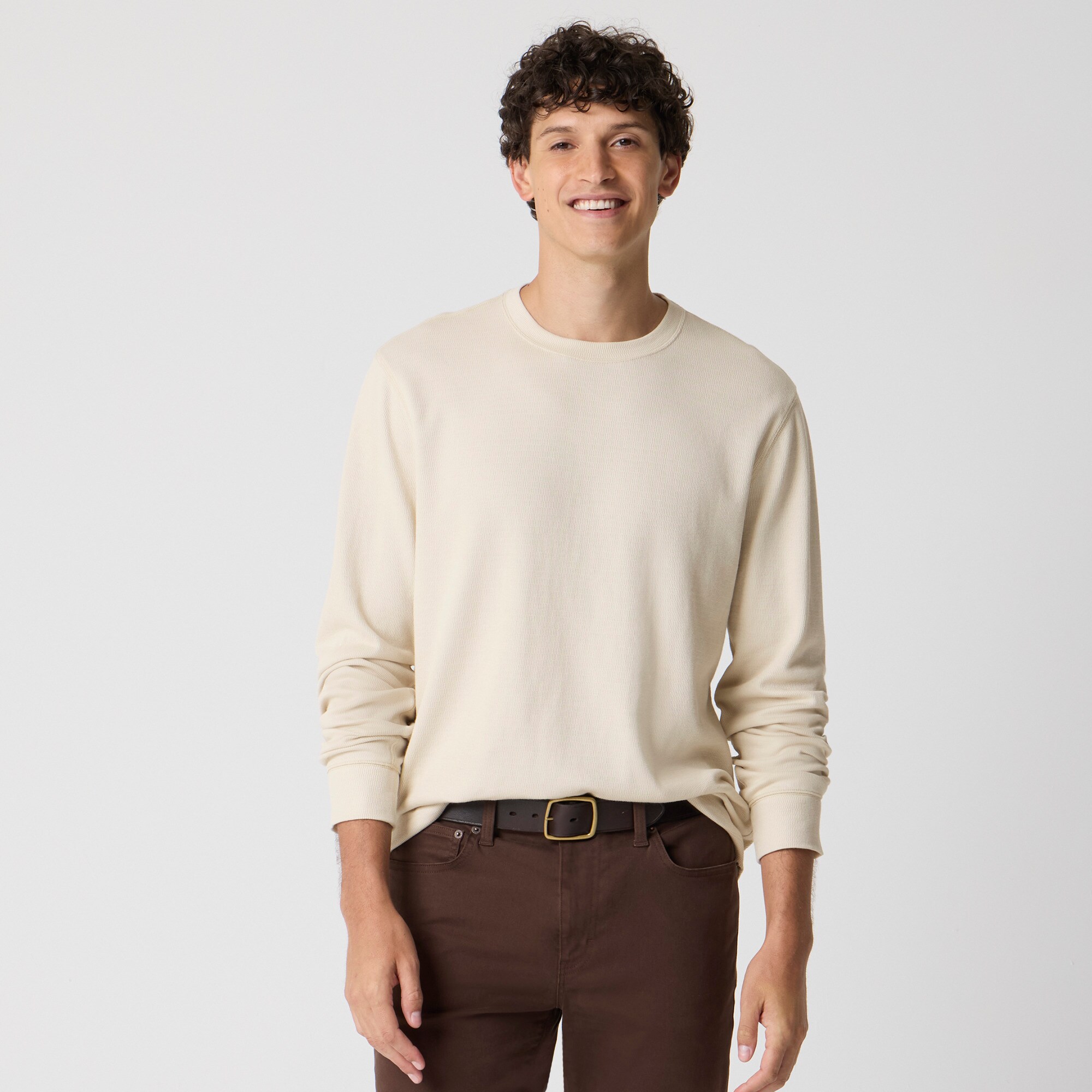 mens Long-sleeve thermal crewneck tee