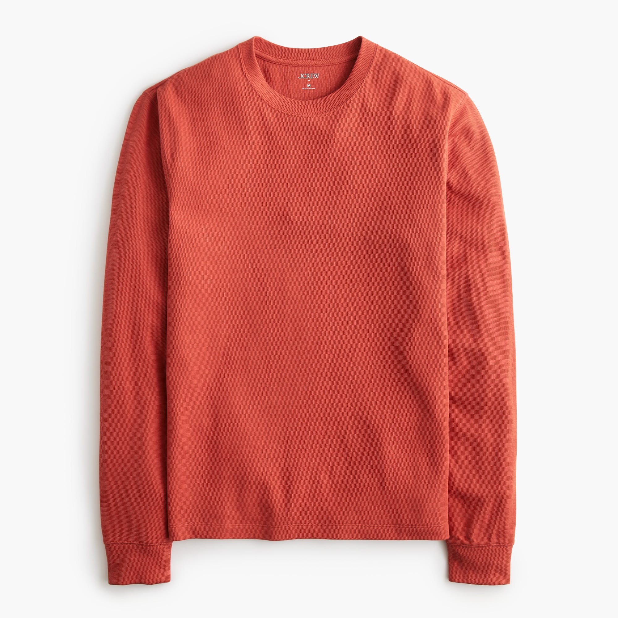 Long-sleeve thermal crewneck tee