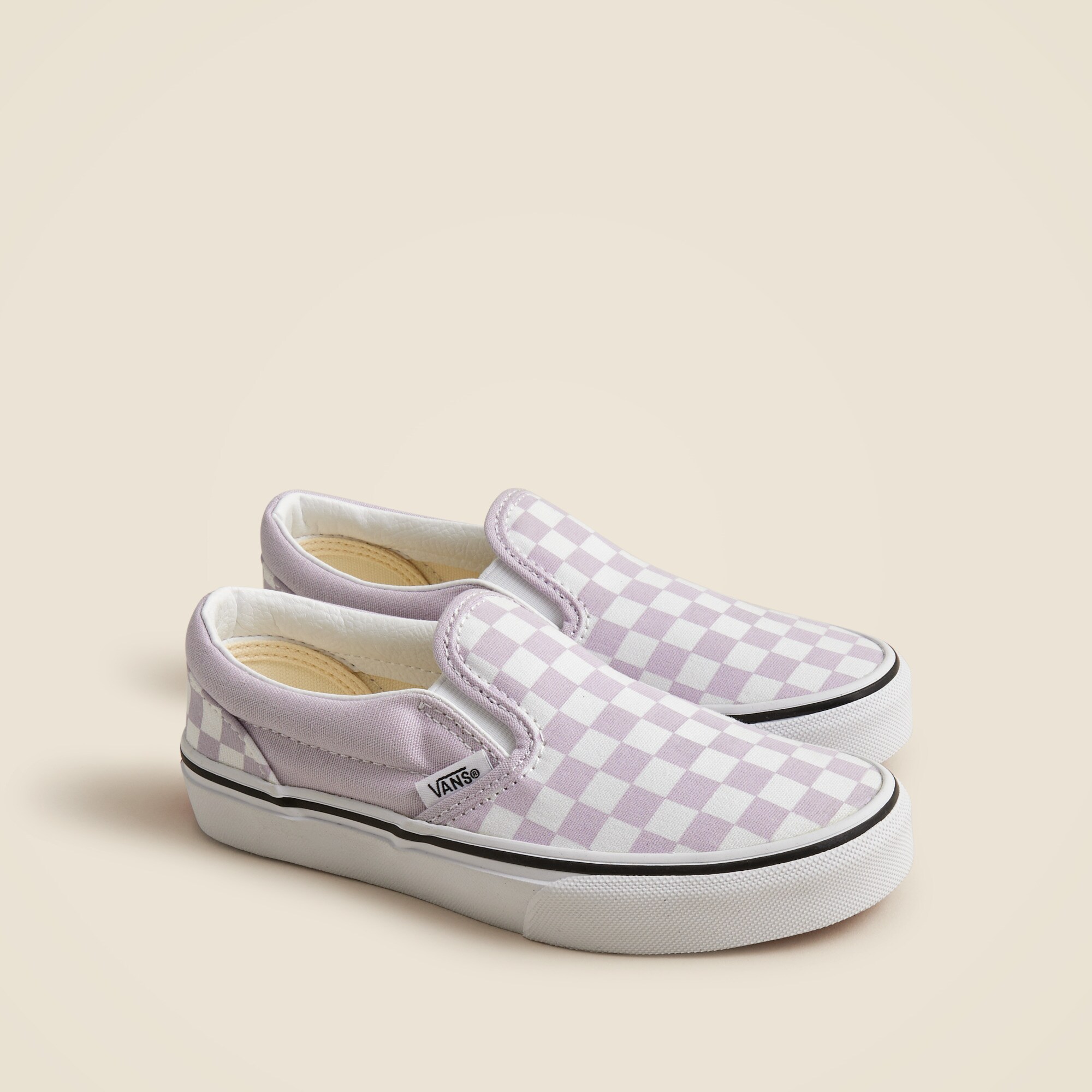  Vans&reg; kids' classic slip-on sneakers in checkerboard