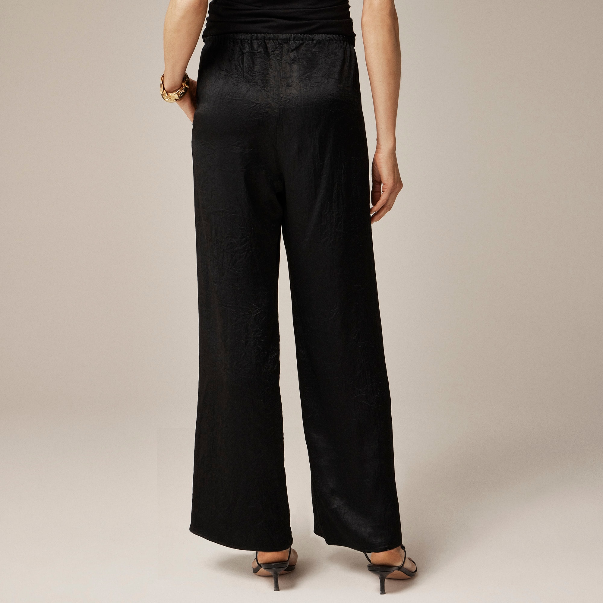 Cosmo cropped pant in textured satin - image 4