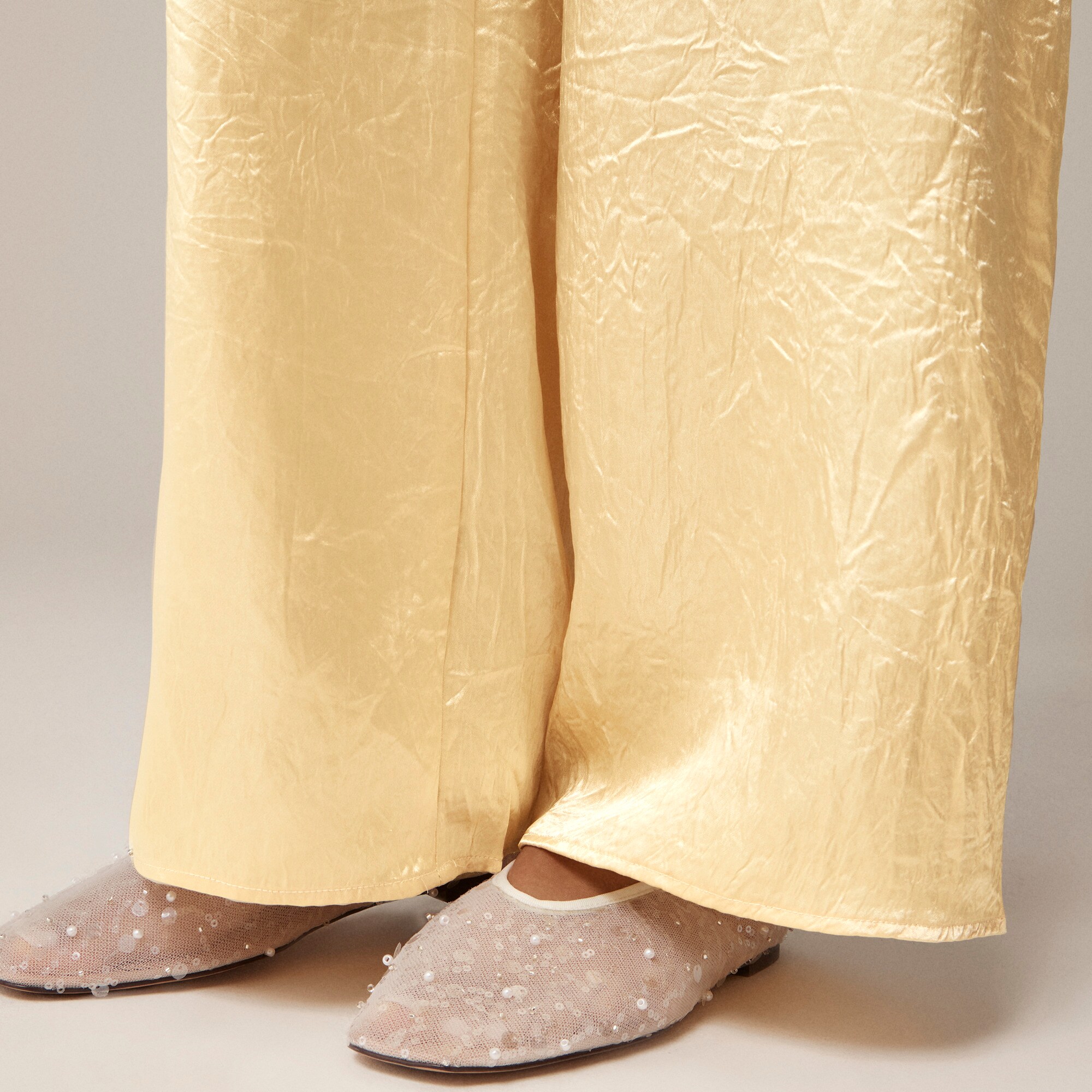 Cosmo cropped pant in textured satin