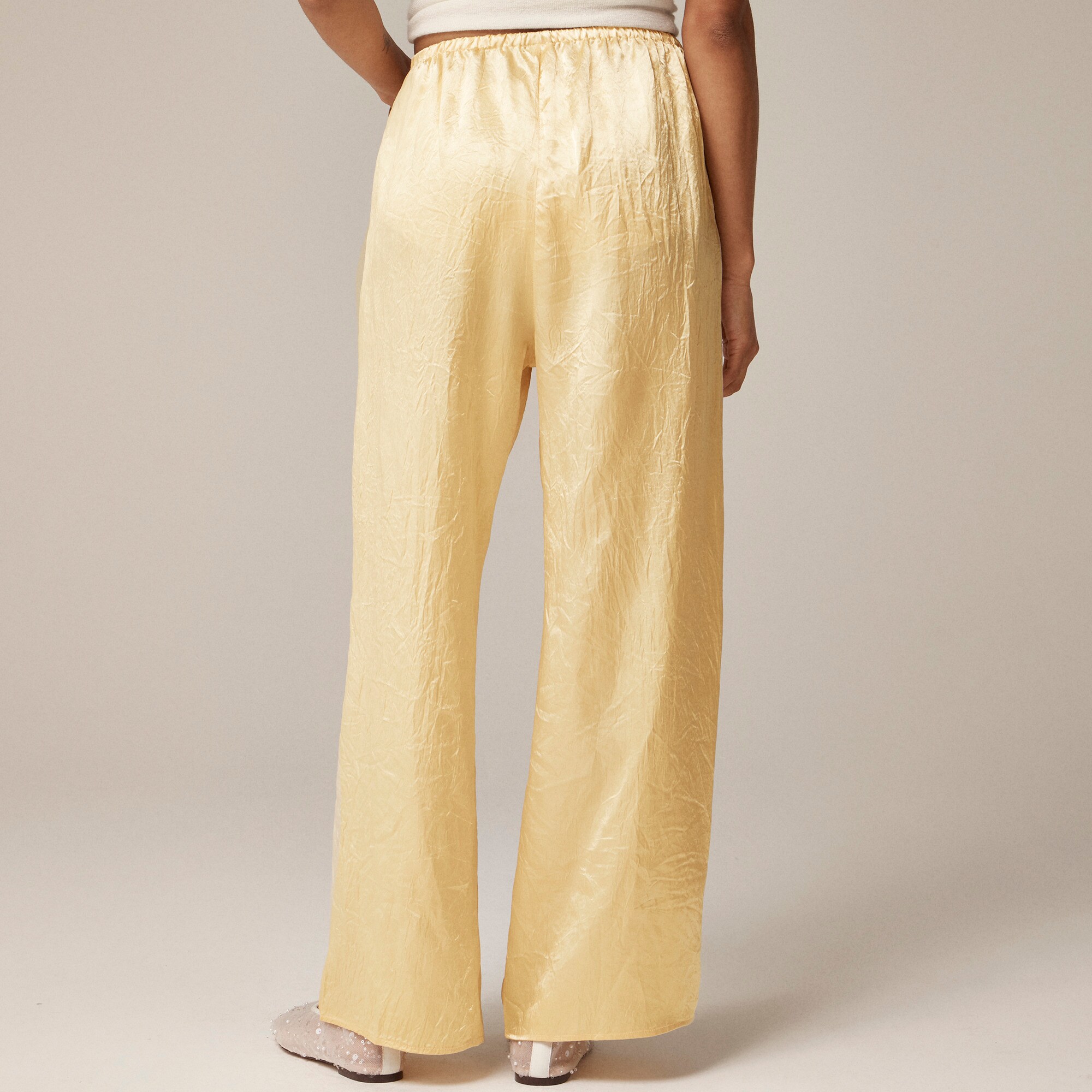 Cosmo cropped pant in textured satin
