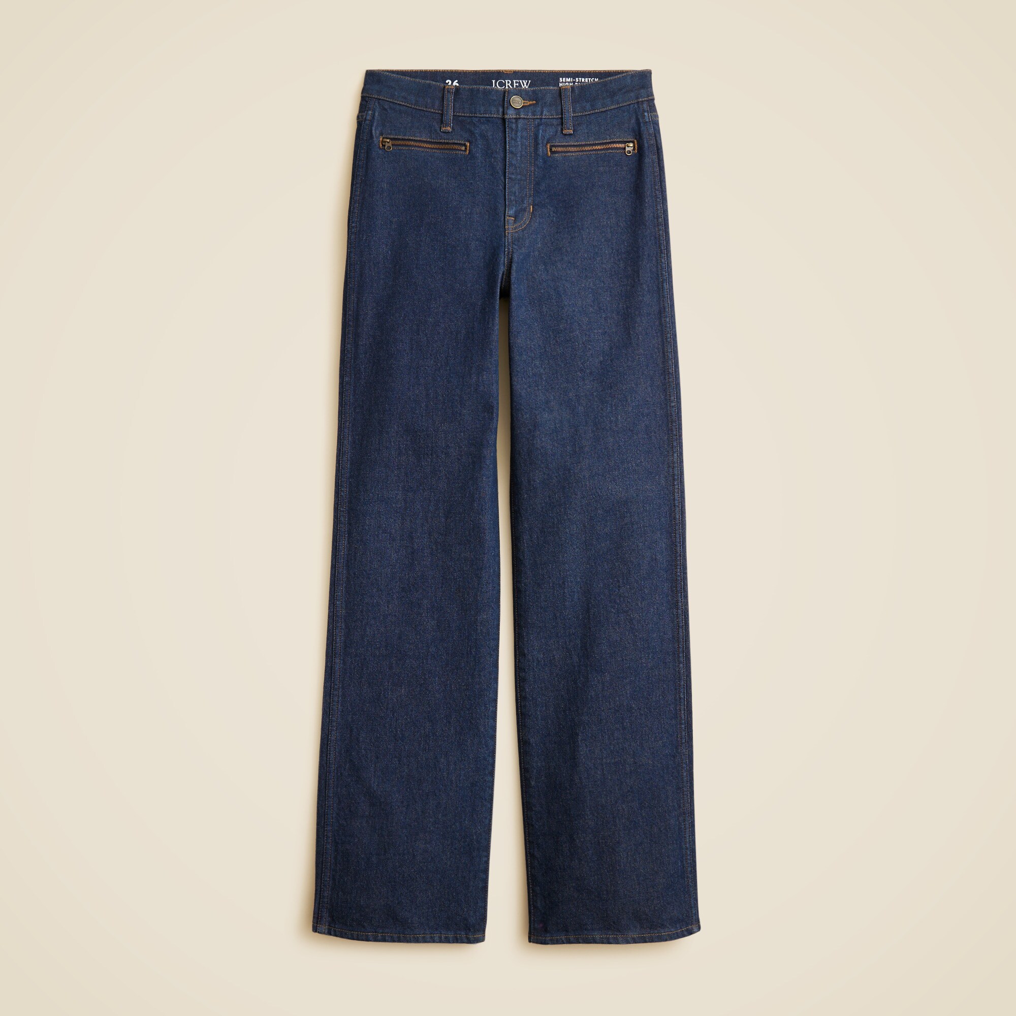Full-length slim-wide jean