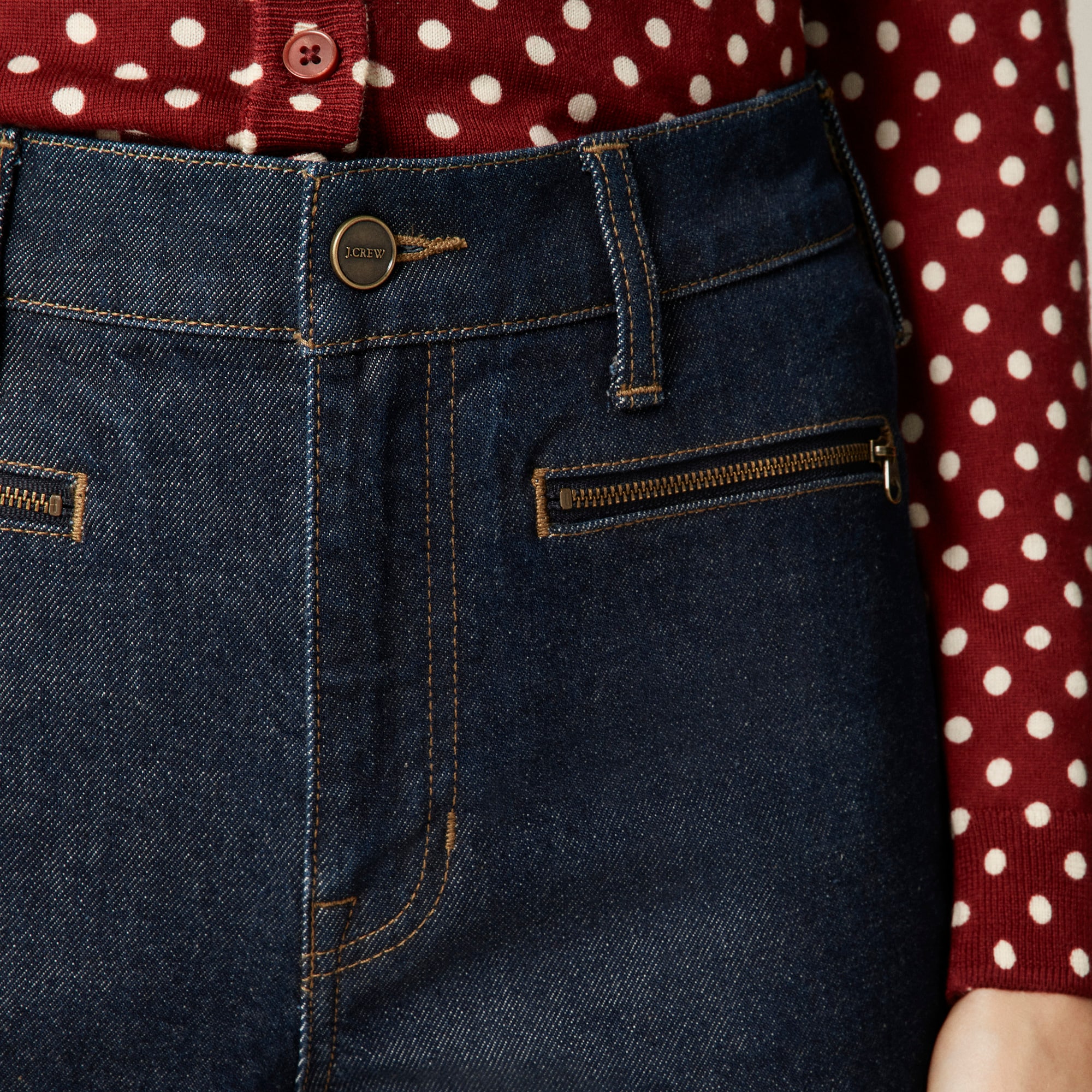 Full-length slim-wide jean