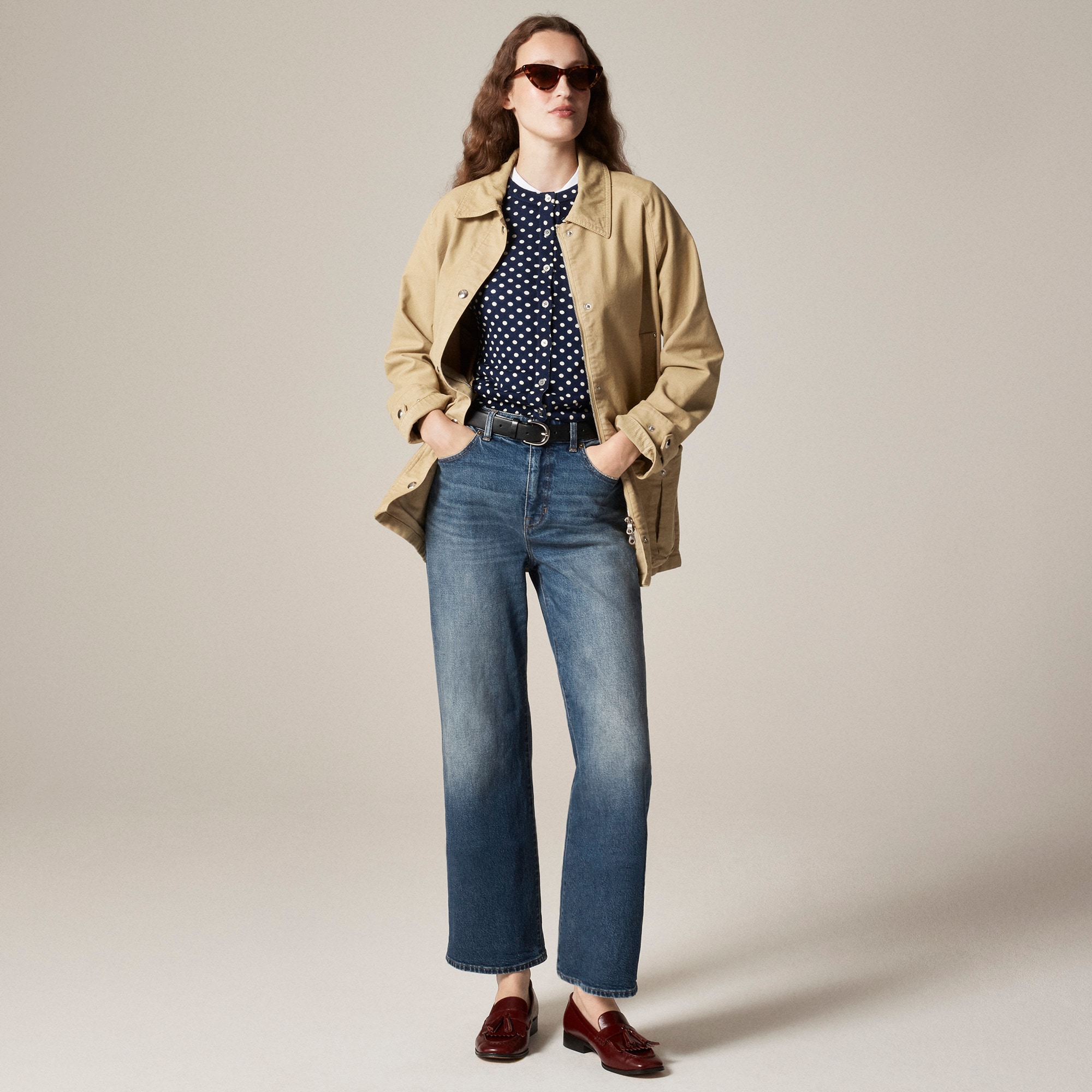 womens Curvy slim-wide jean