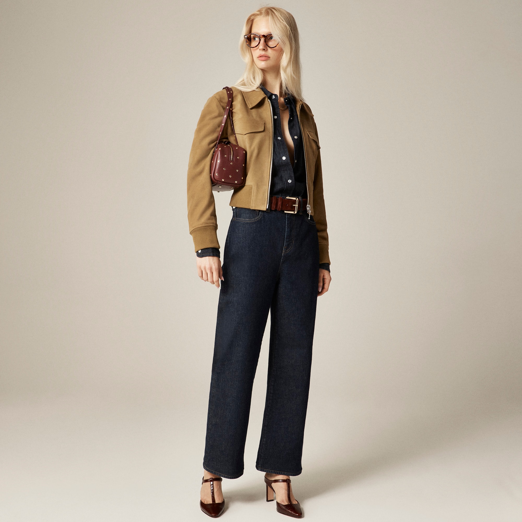 Curvy slim-wide jean