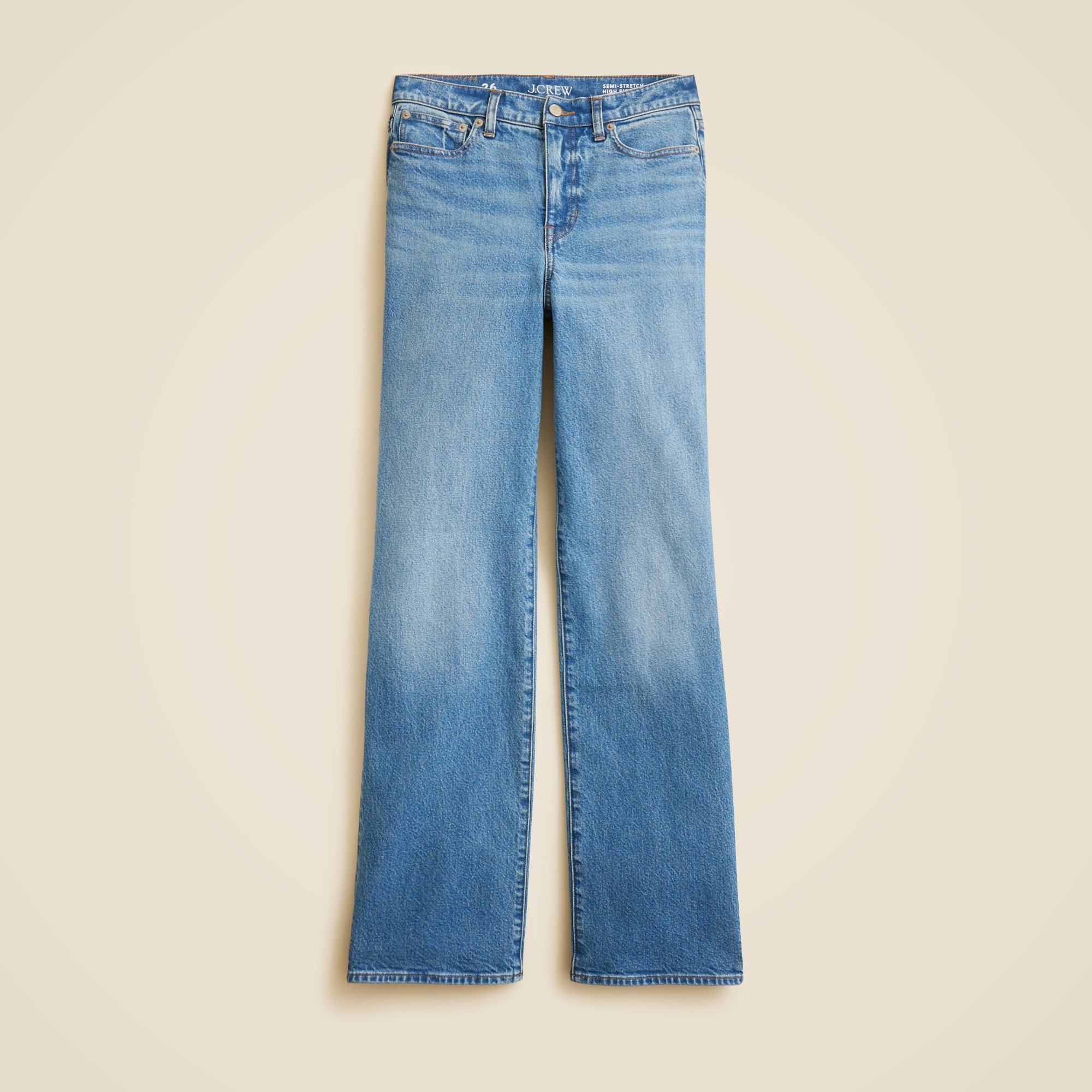 Full-length slim-wide jean