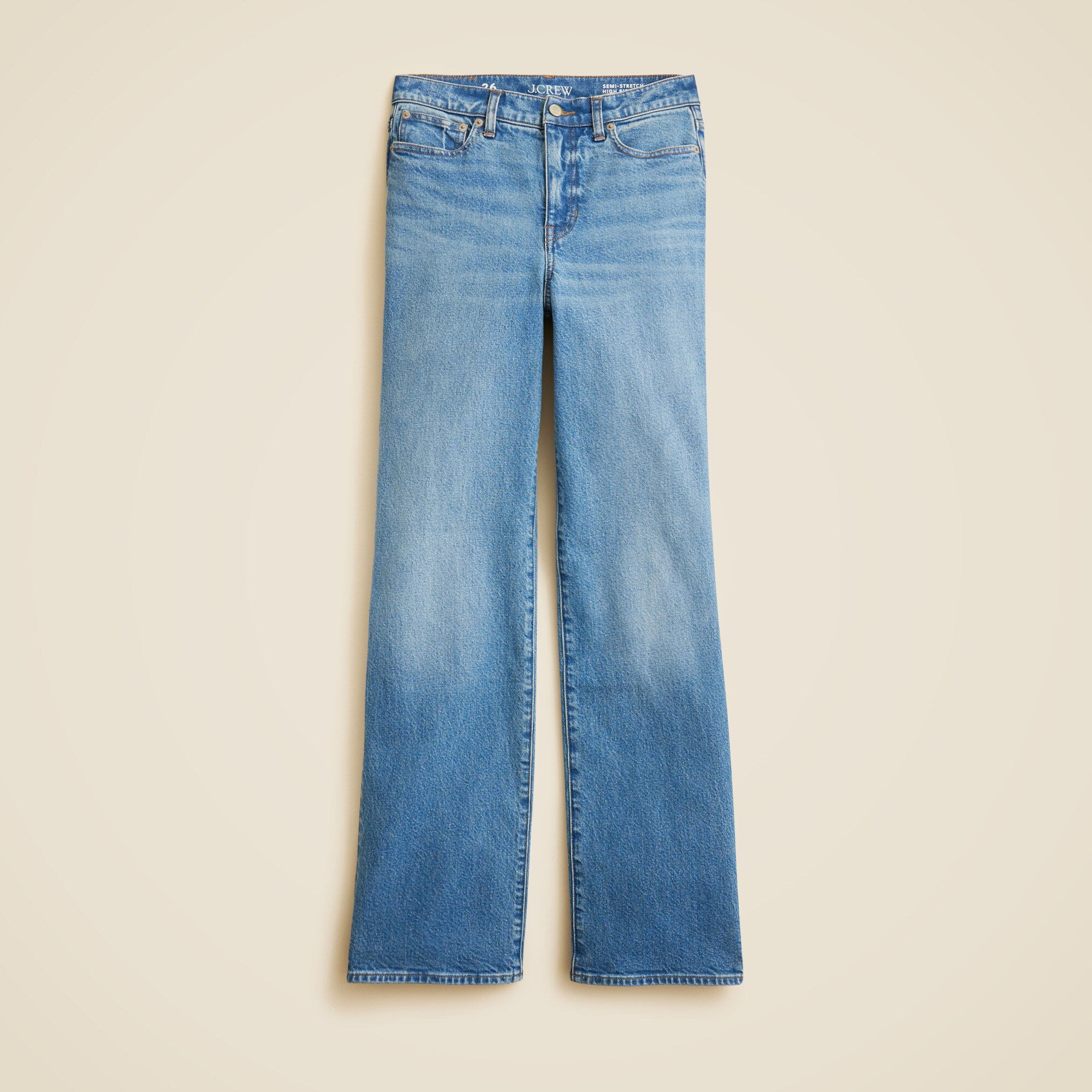 Full-length slim-wide jean
