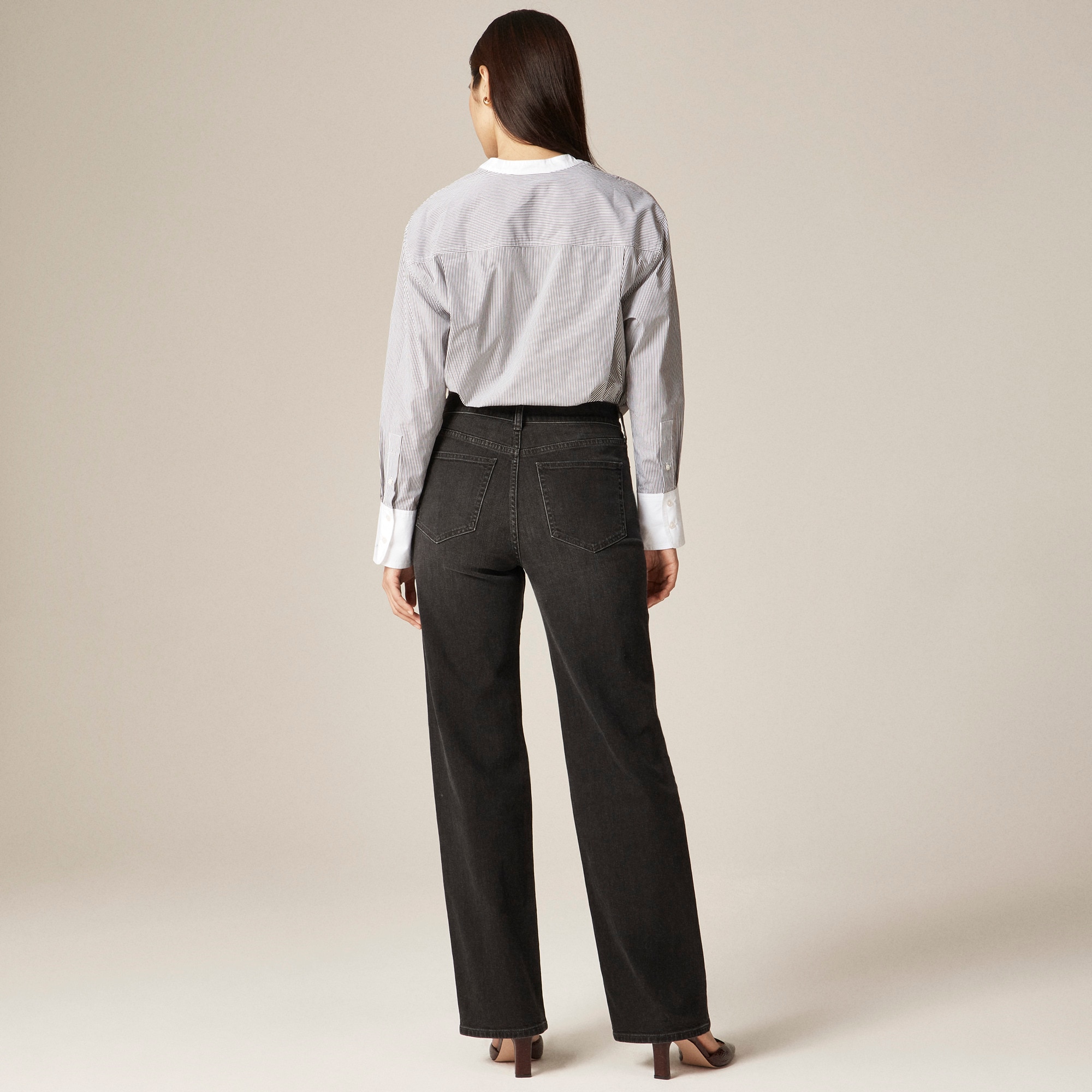 Full-length slim-wide jean