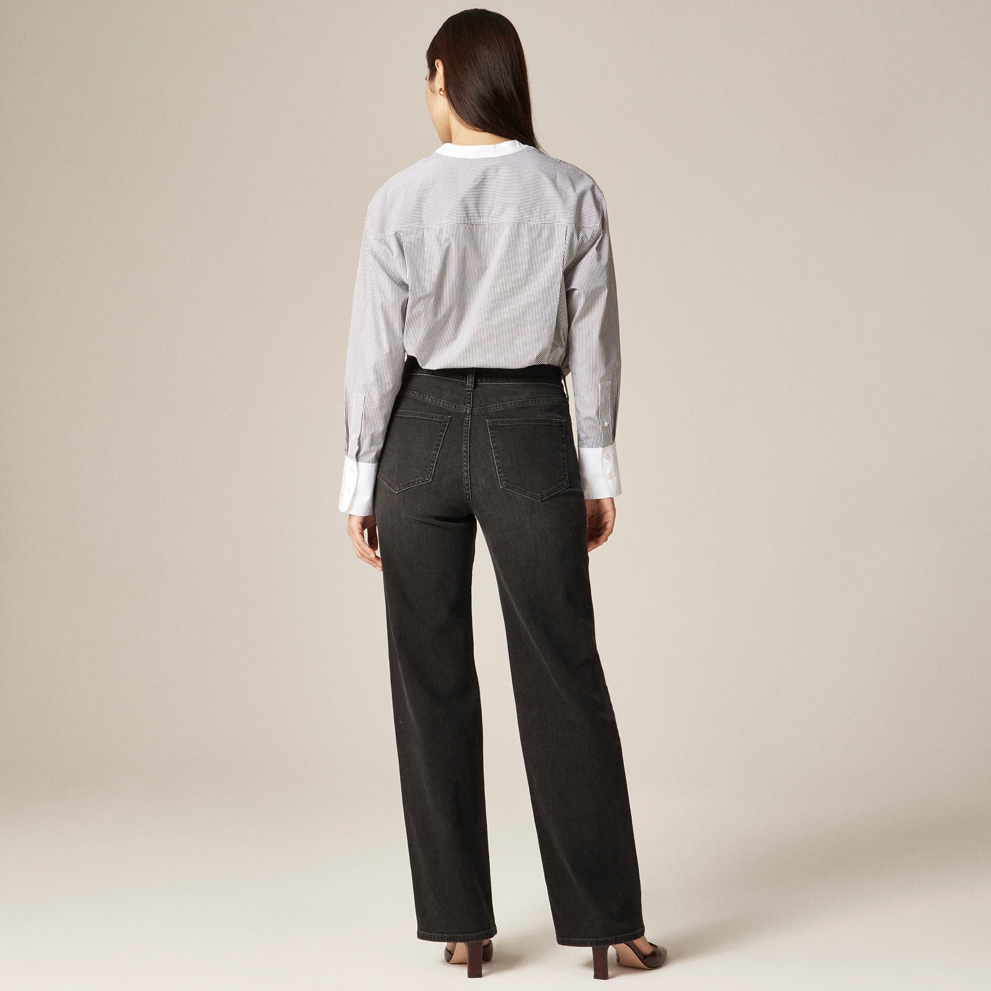 Full-length slim-wide jean