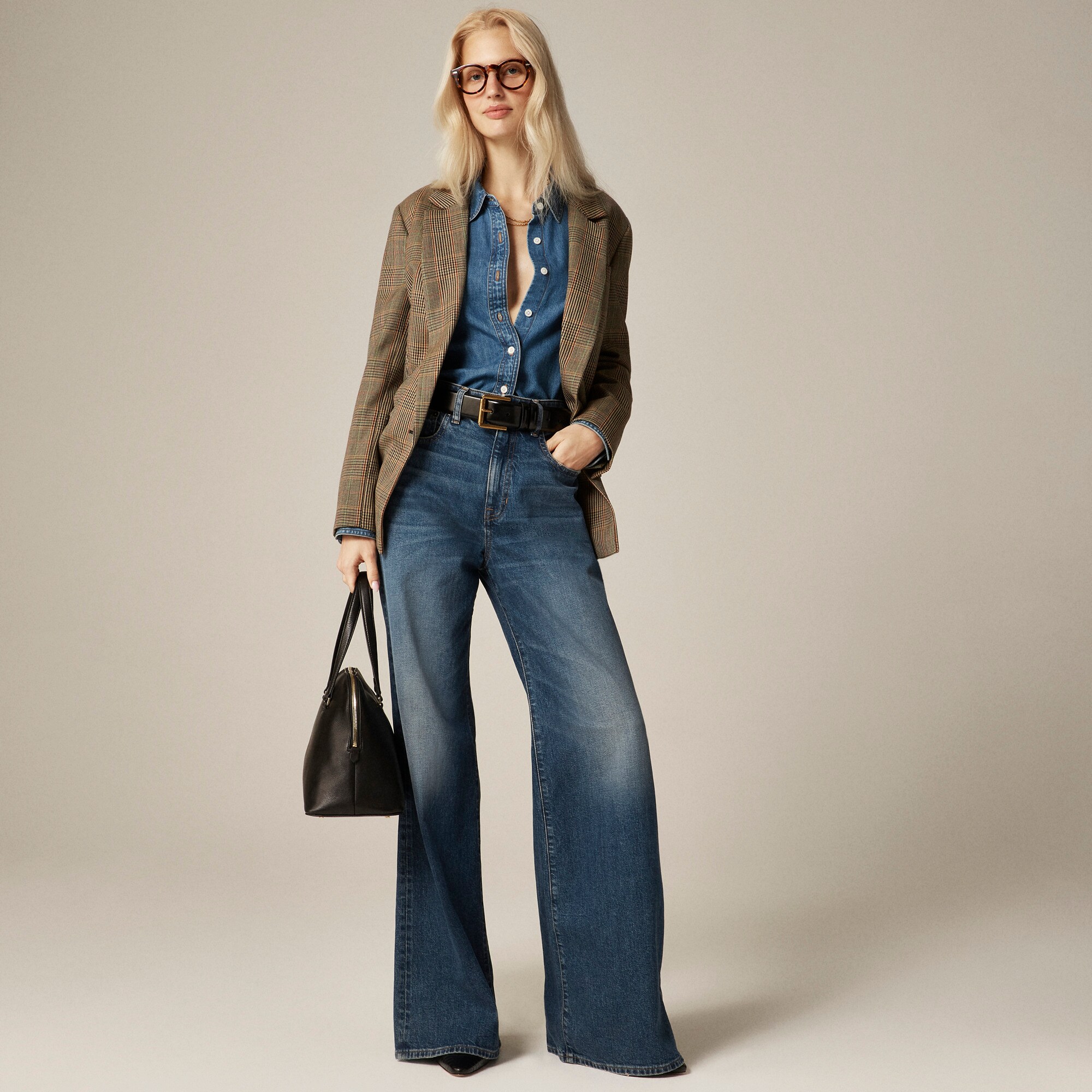 womens Curvy denim trouser jean