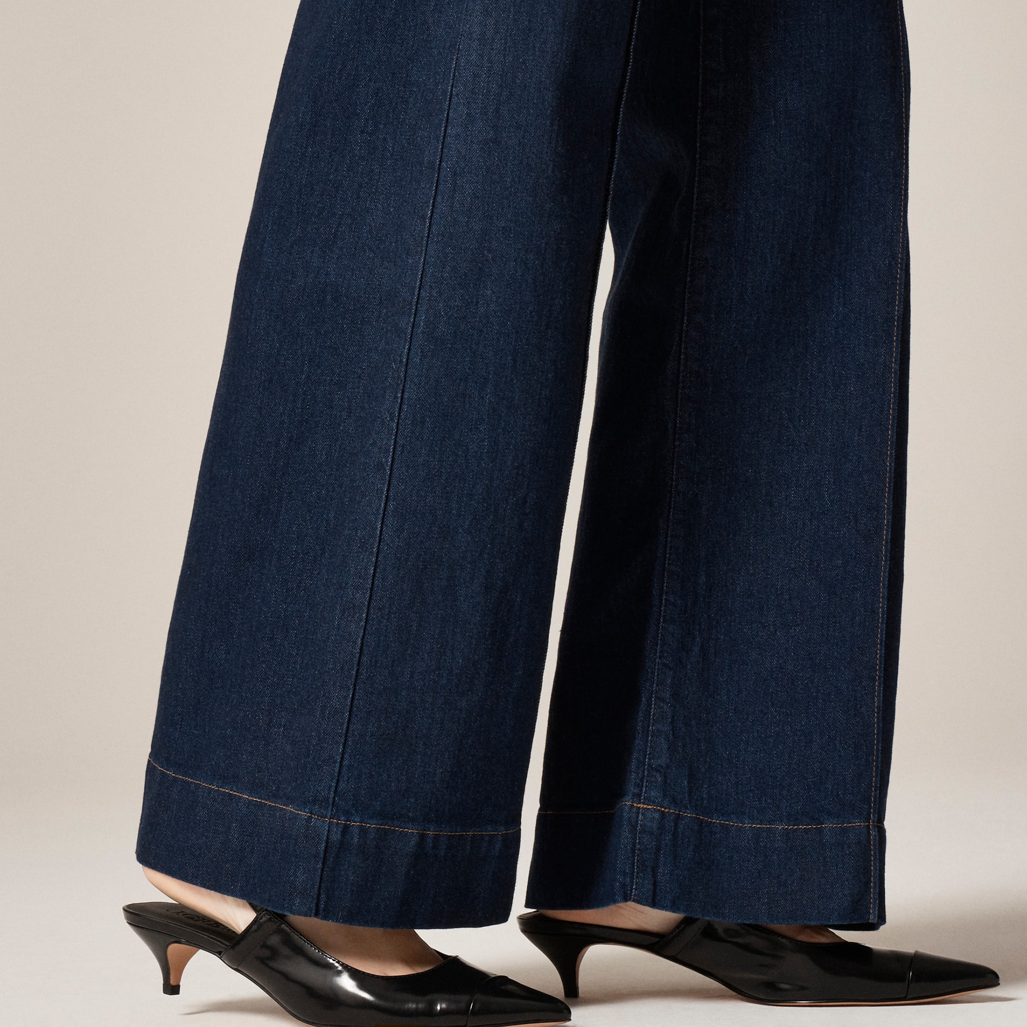 Denim trouser jean with stacked buttons - image 5