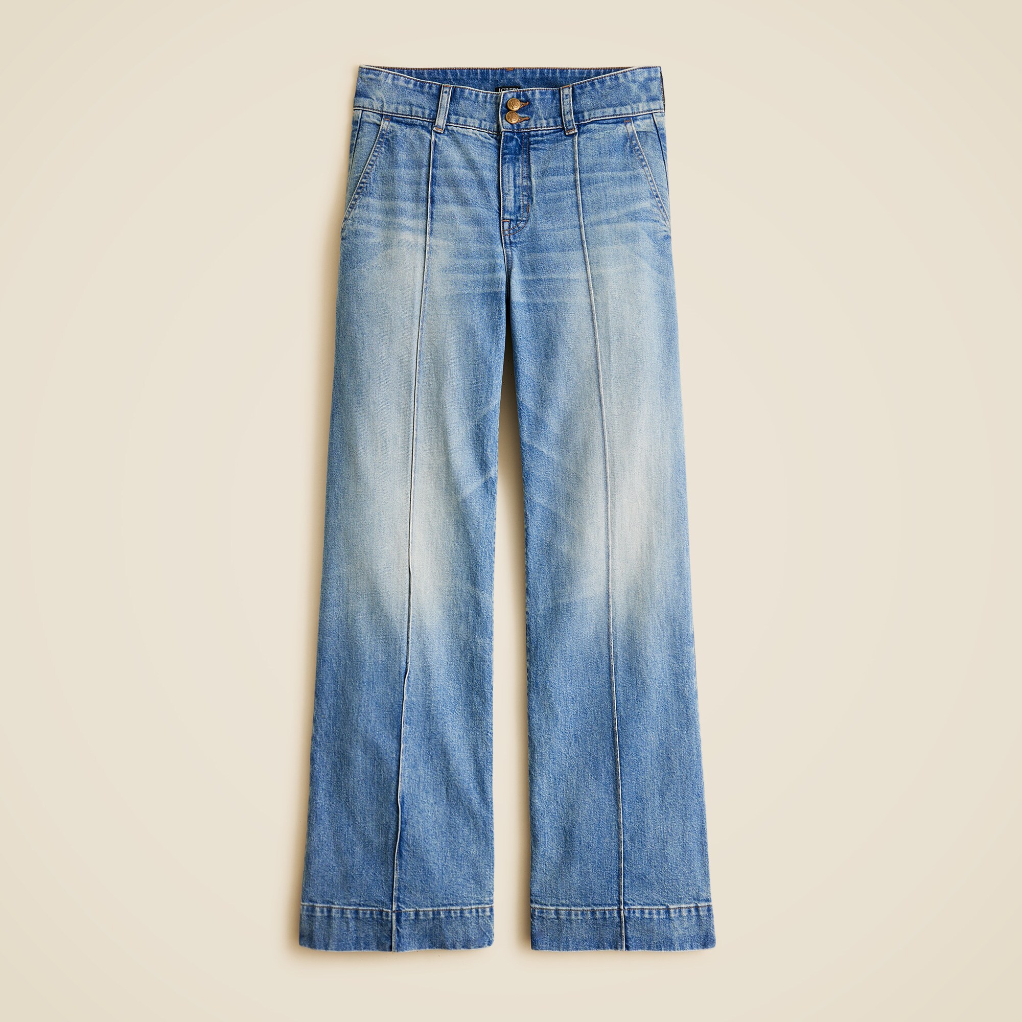 Denim Trouser Jean With Stacked Buttons For Women | J.Crew