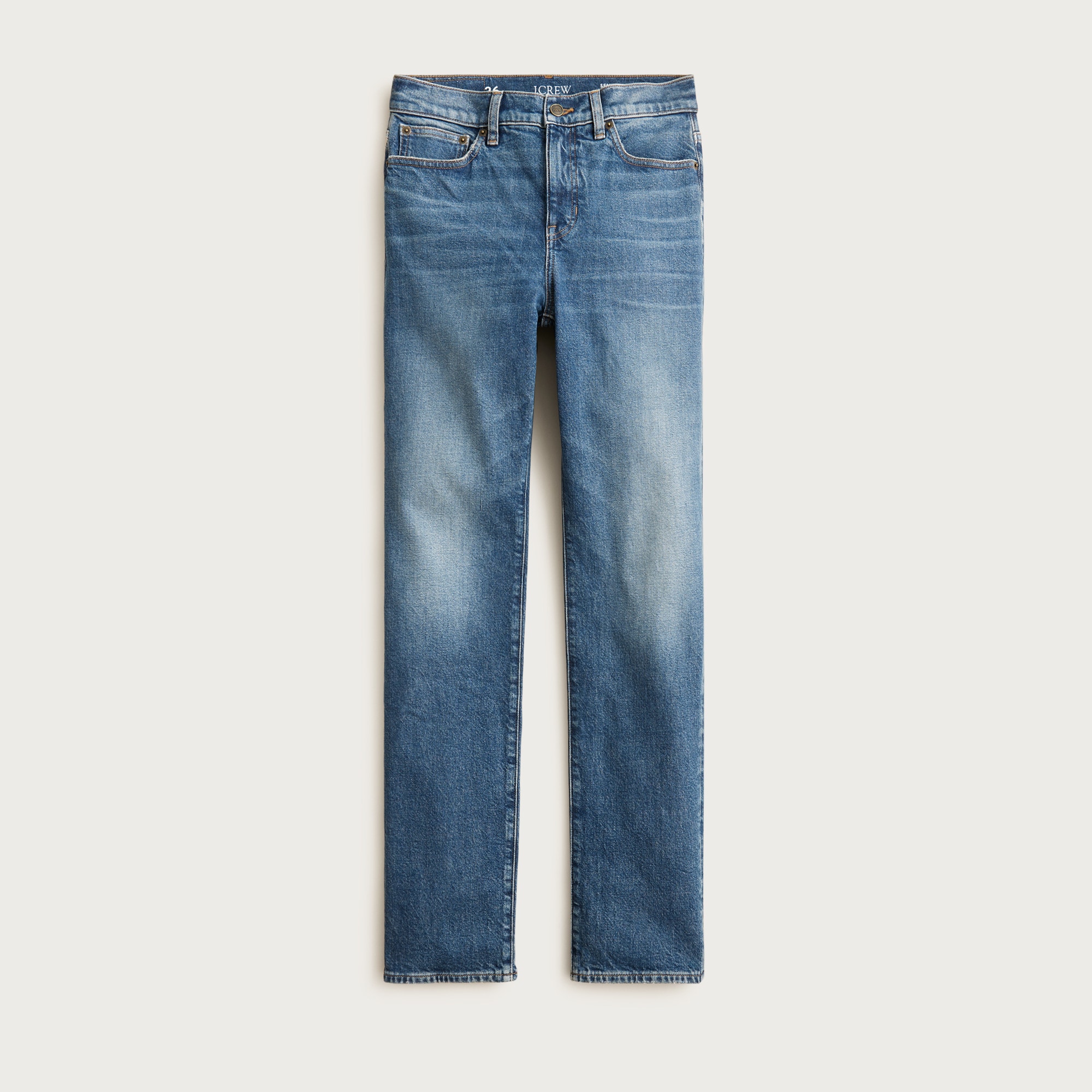 Nipped straight jean