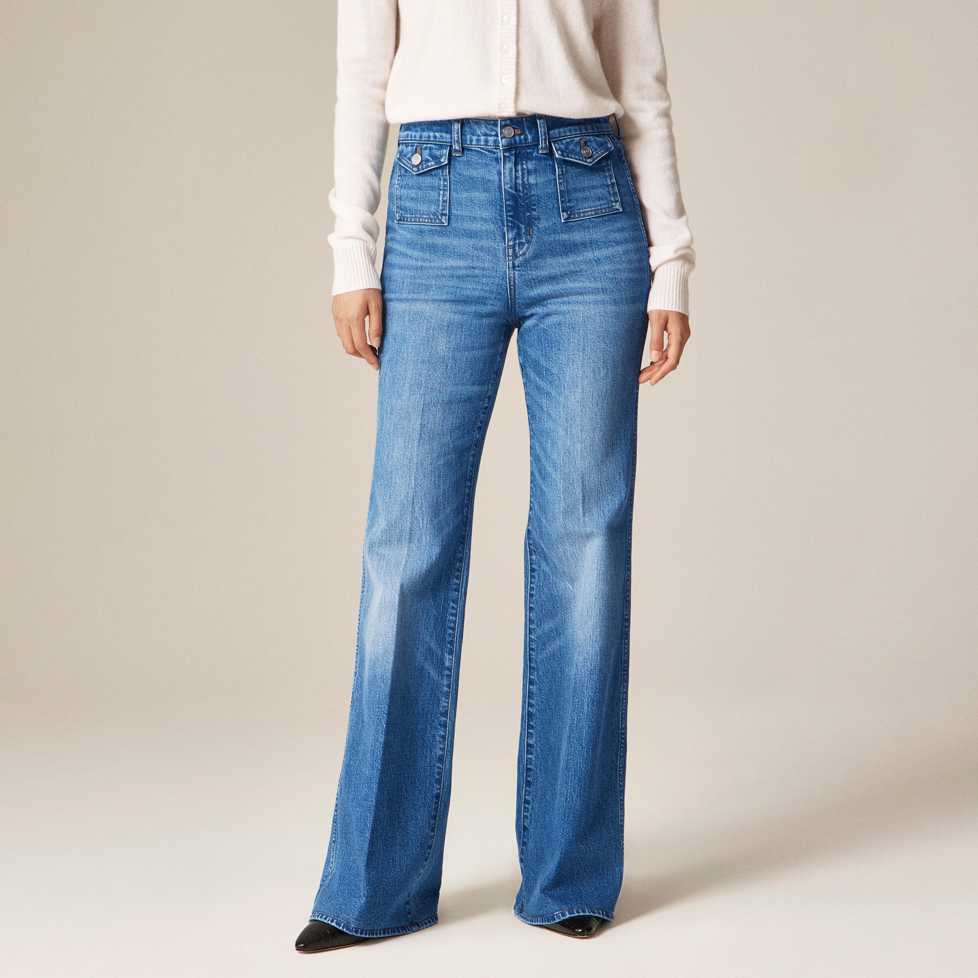 Vintage flare jean with flap pockets - image 3
