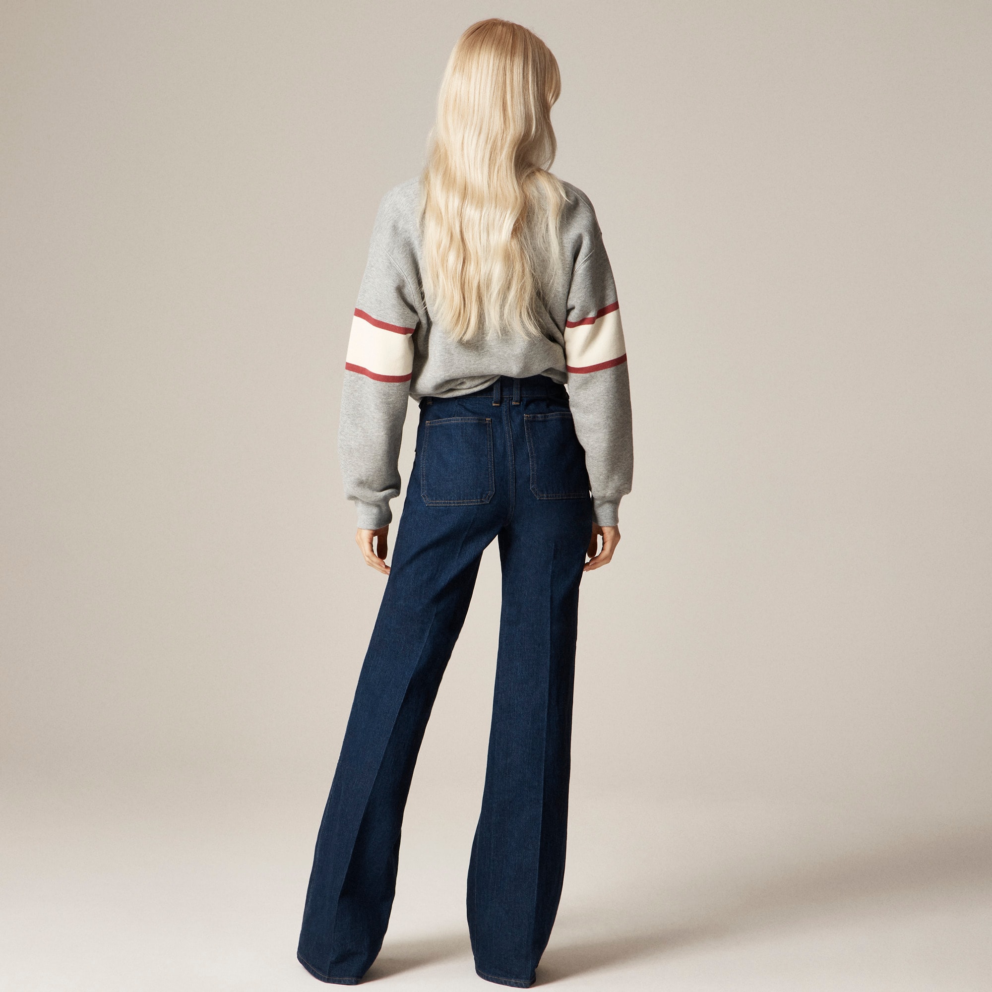 Vintage flare jean with flap pockets