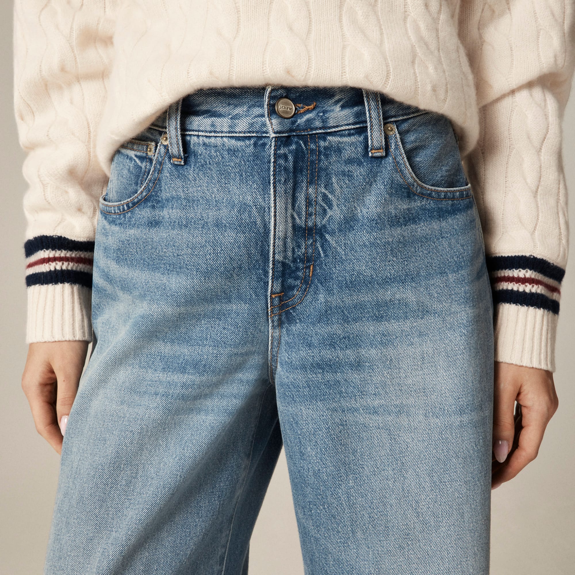 Mid-rise superwide-leg jean