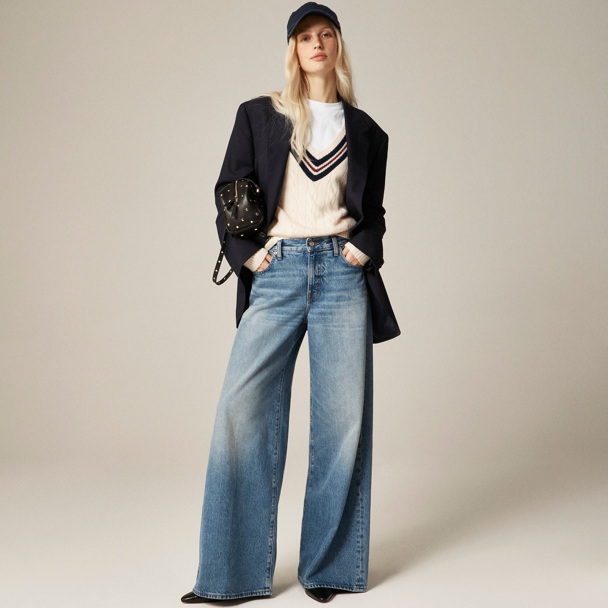 Mid-rise superwide-leg jean