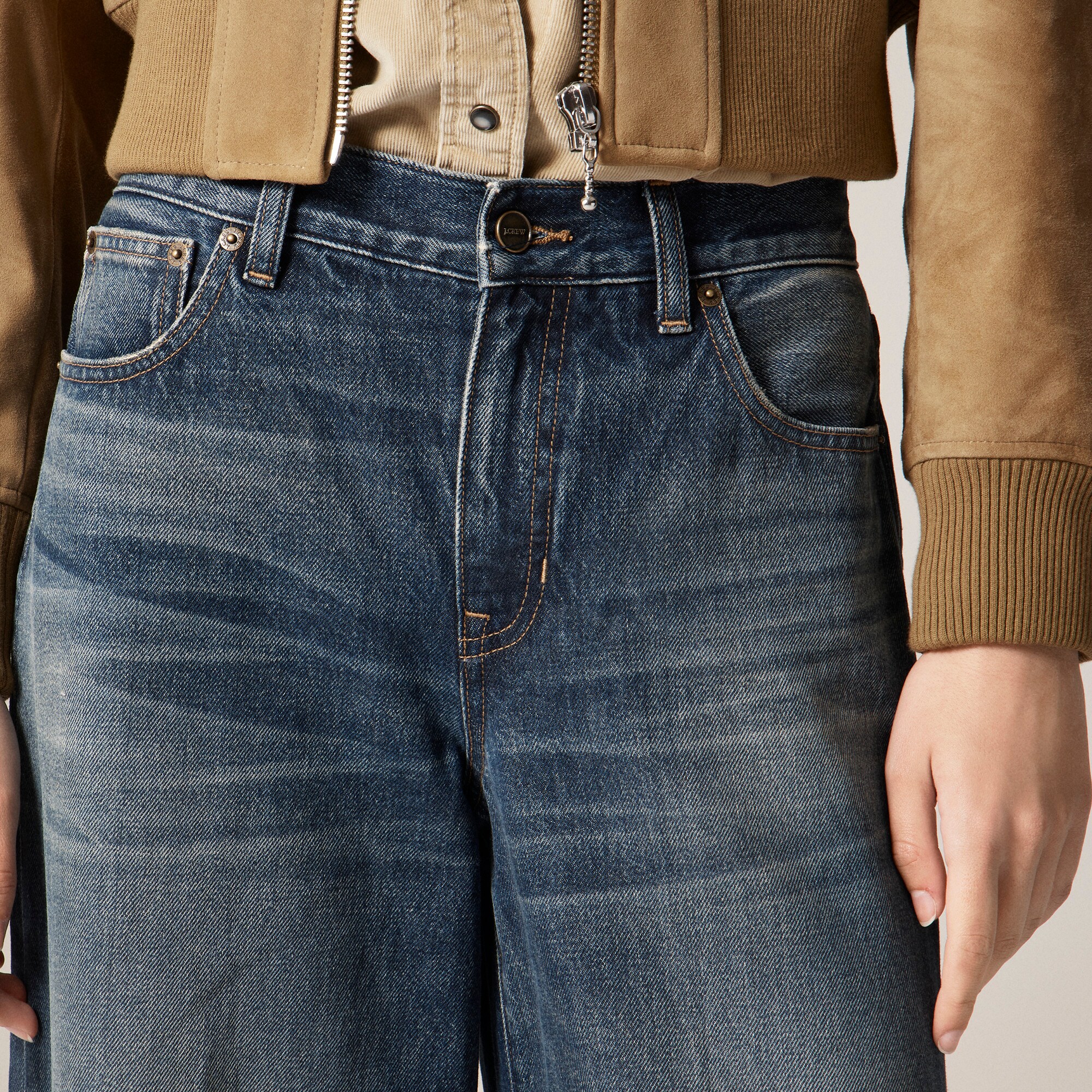 Mid-rise superwide-leg jean