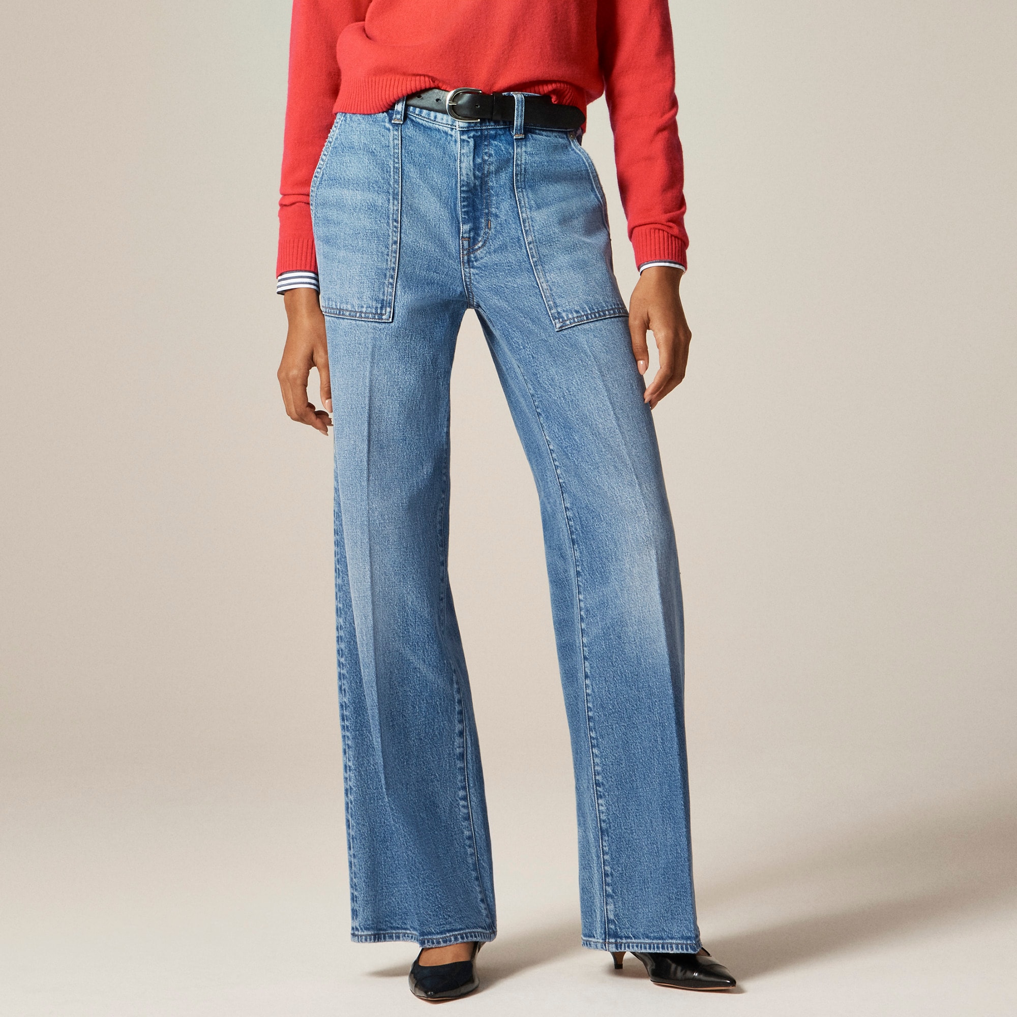 Camp-pocket wide-leg jean - image 3