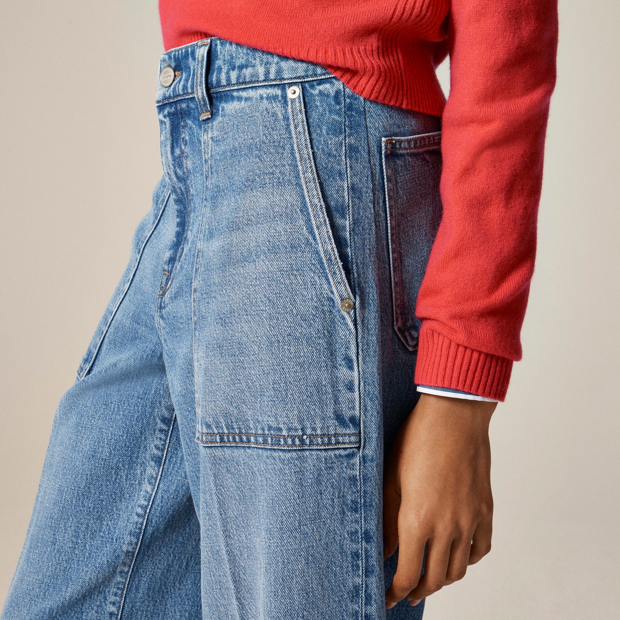 Camp-pocket wide-leg jean - image 4