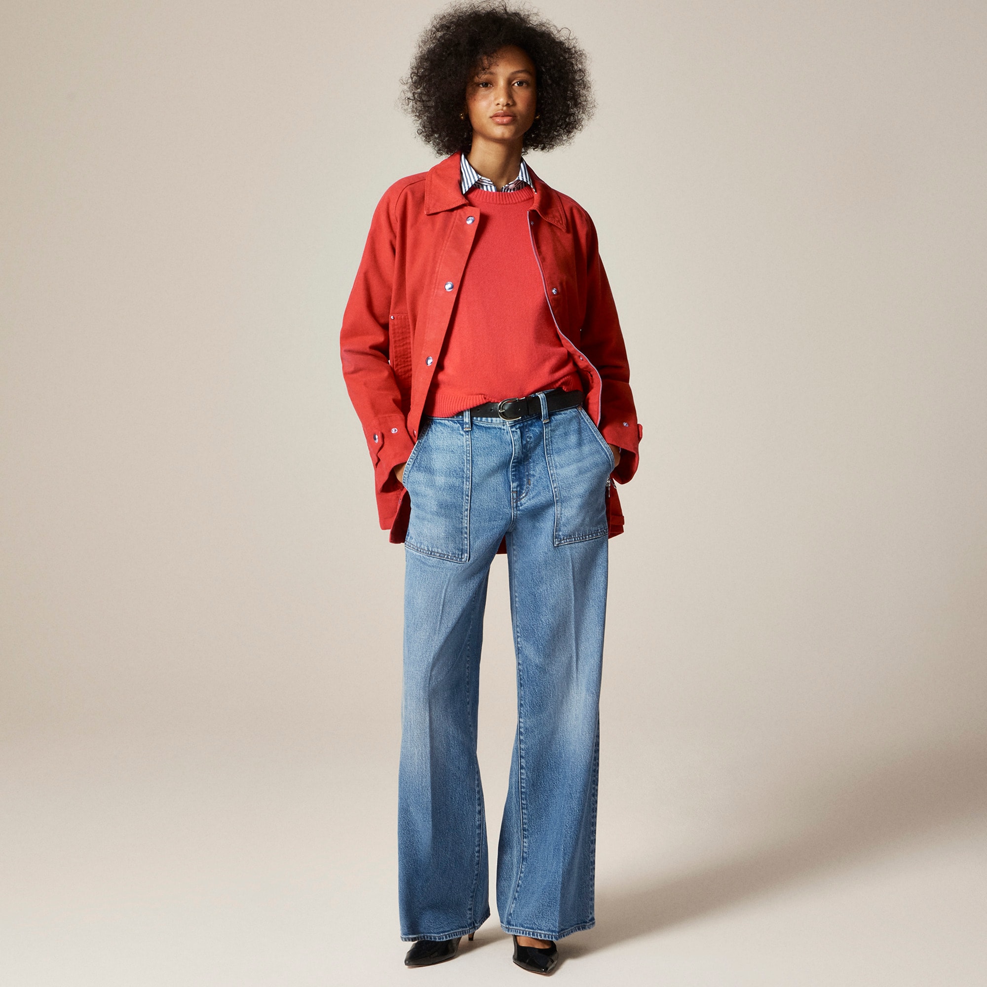 Camp-pocket wide-leg jean - image 2