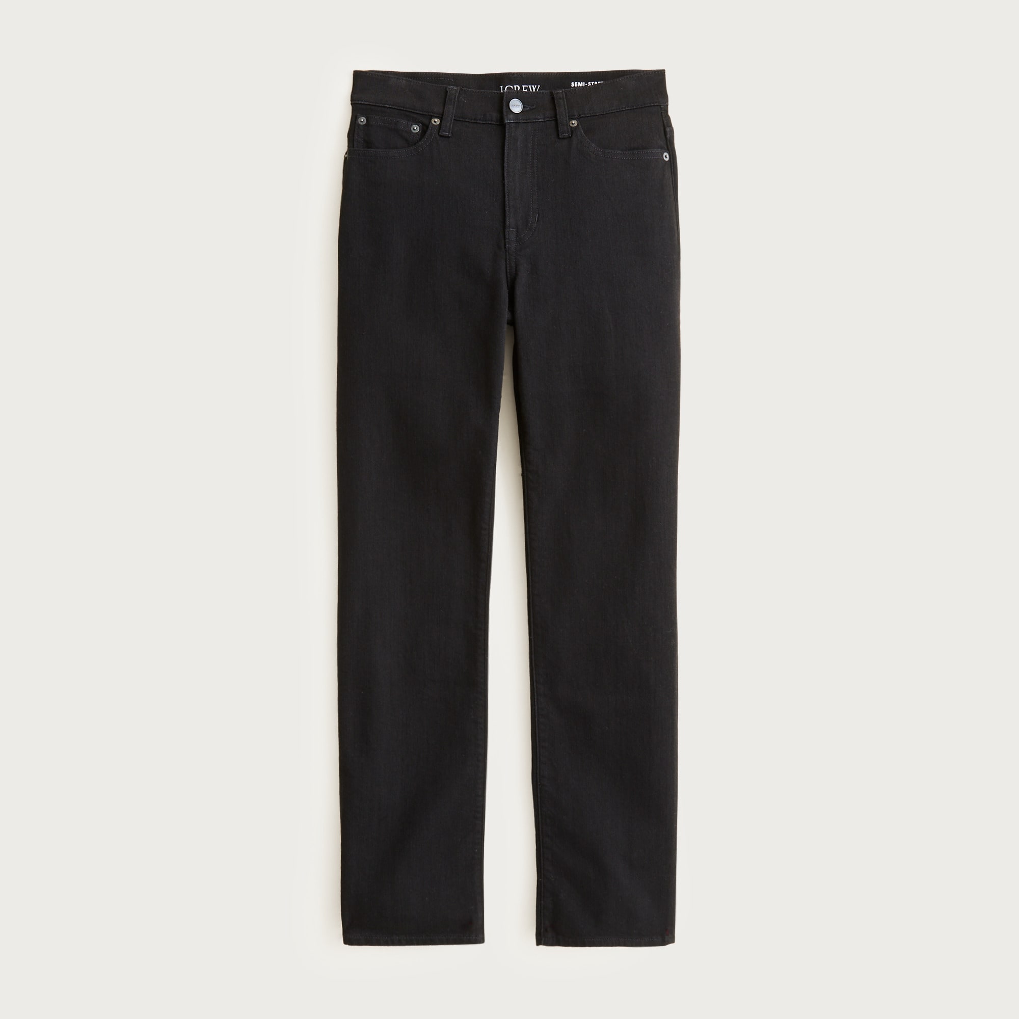 Nipped straight jean