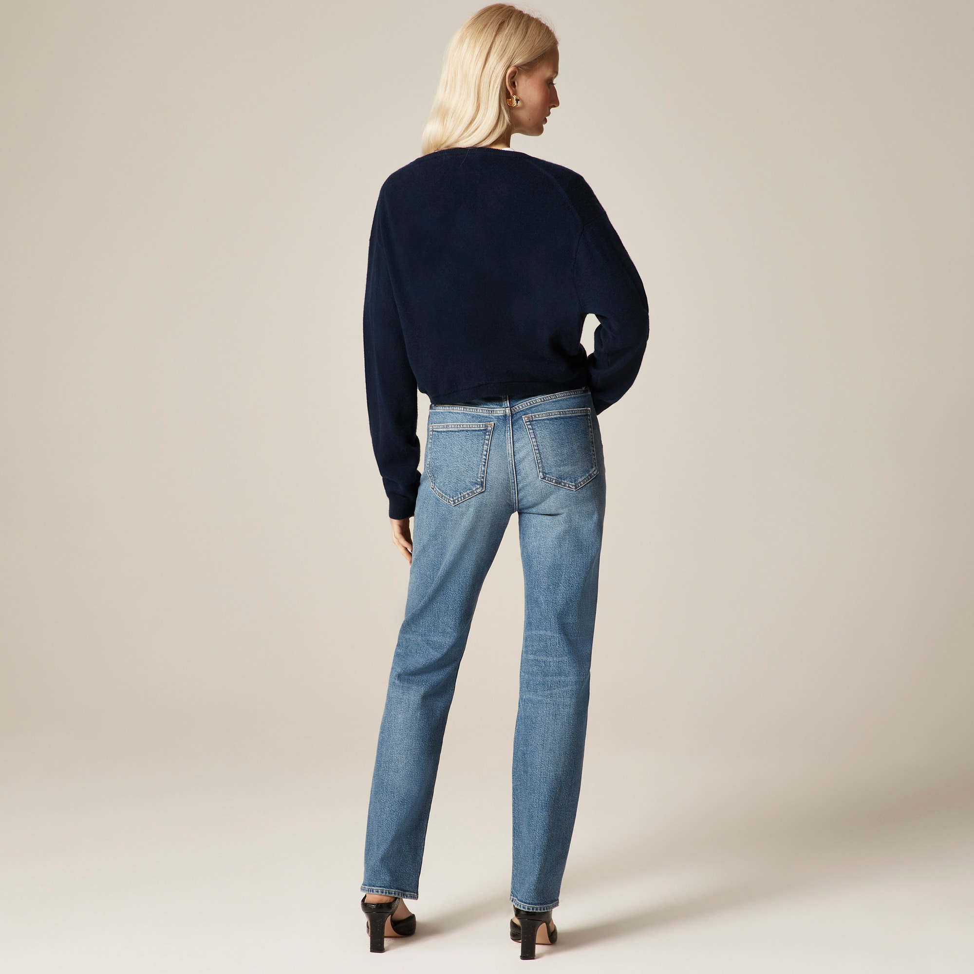 Nipped straight jean in stretch - image 5