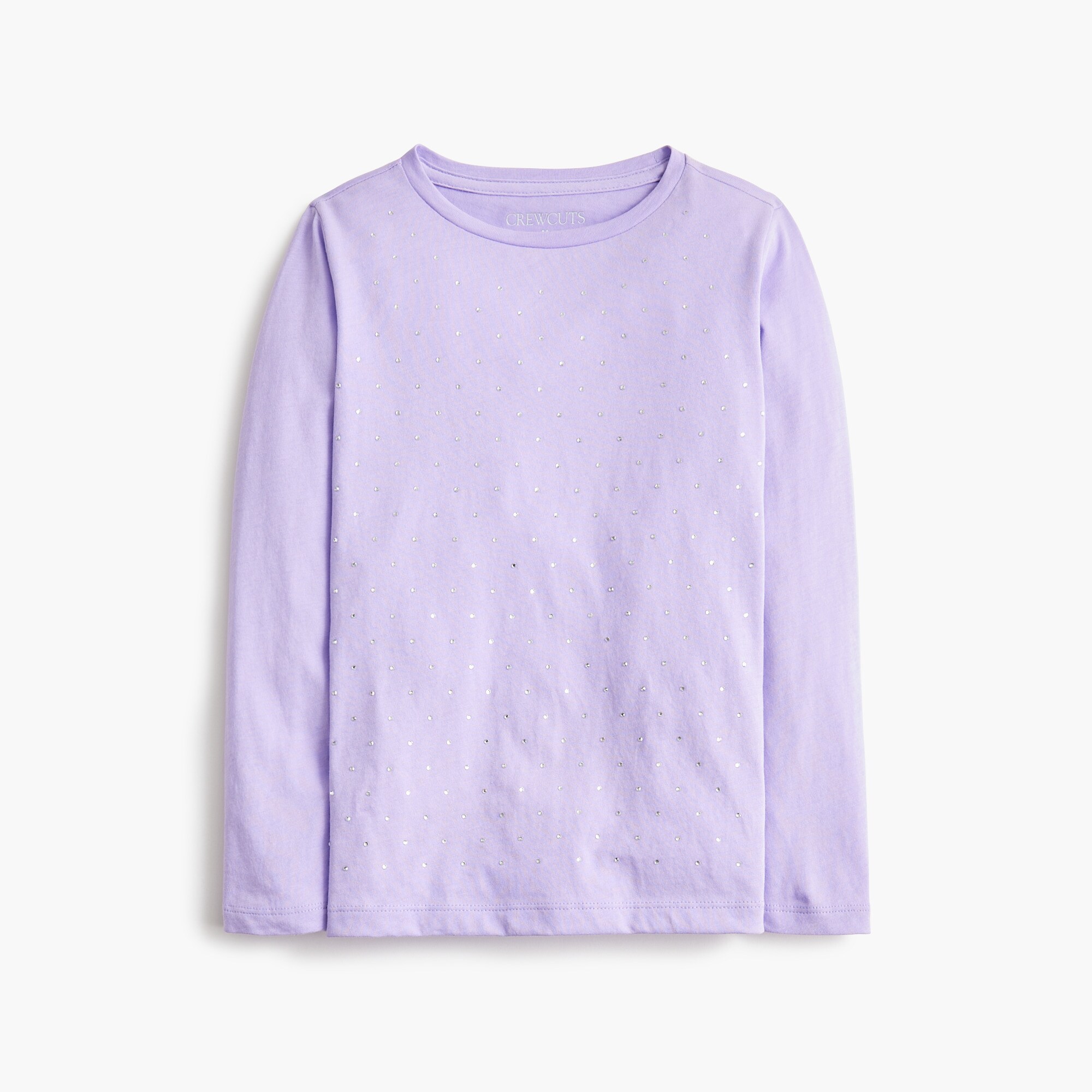  Girls' long-sleeve sparkle tee