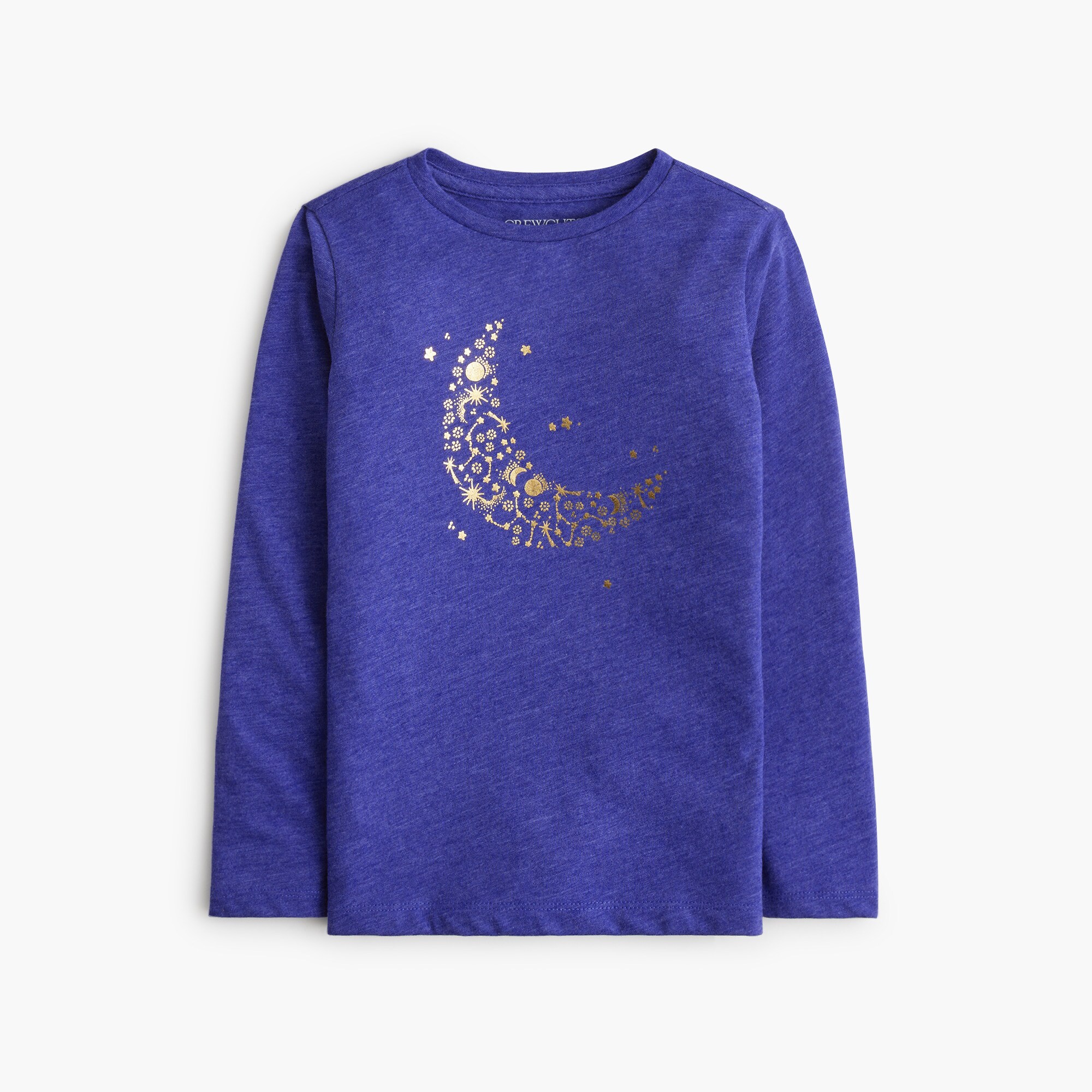 girls' long-sleeve crescent moon graphic tee for girls