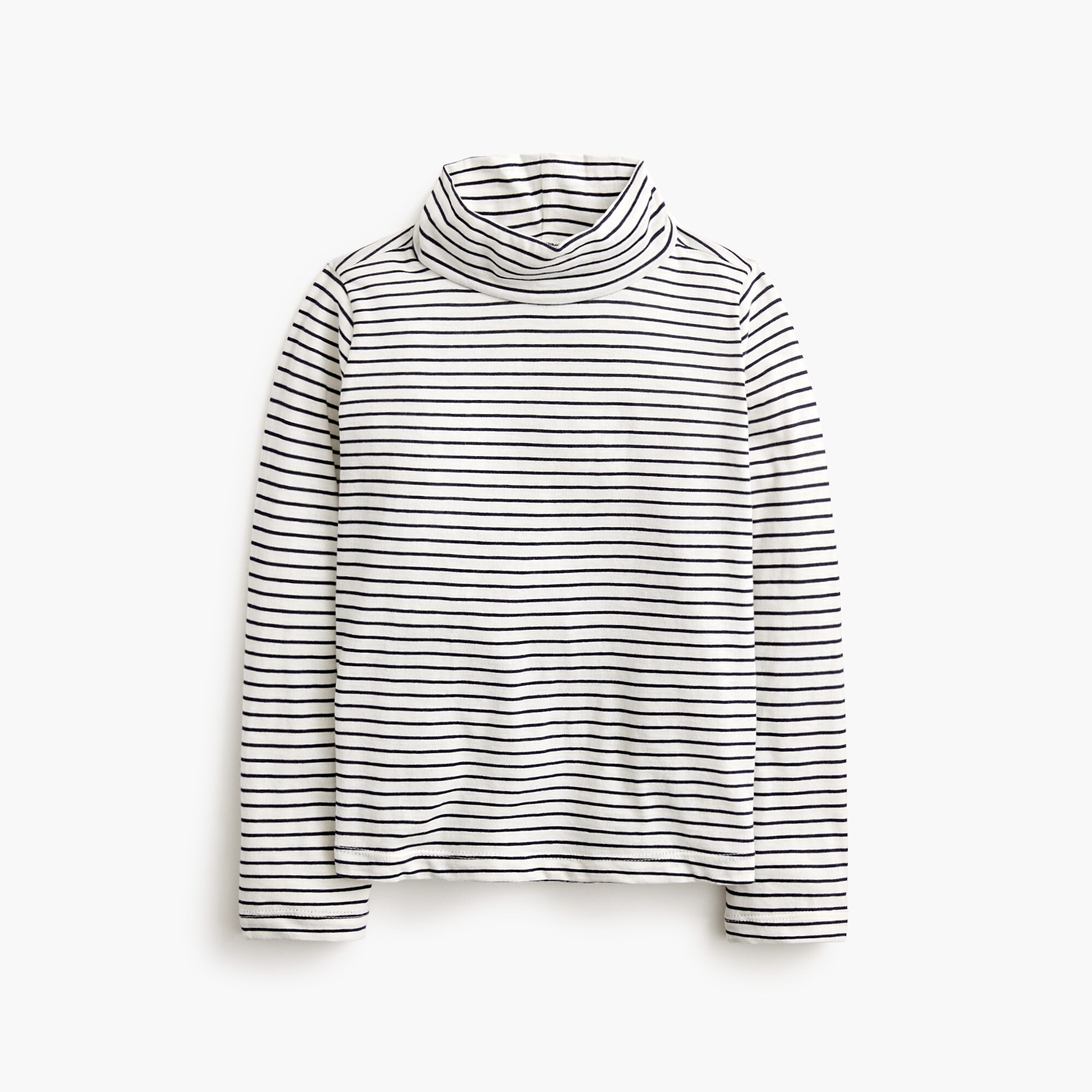 Girls' long-sleeve striped turtleneck