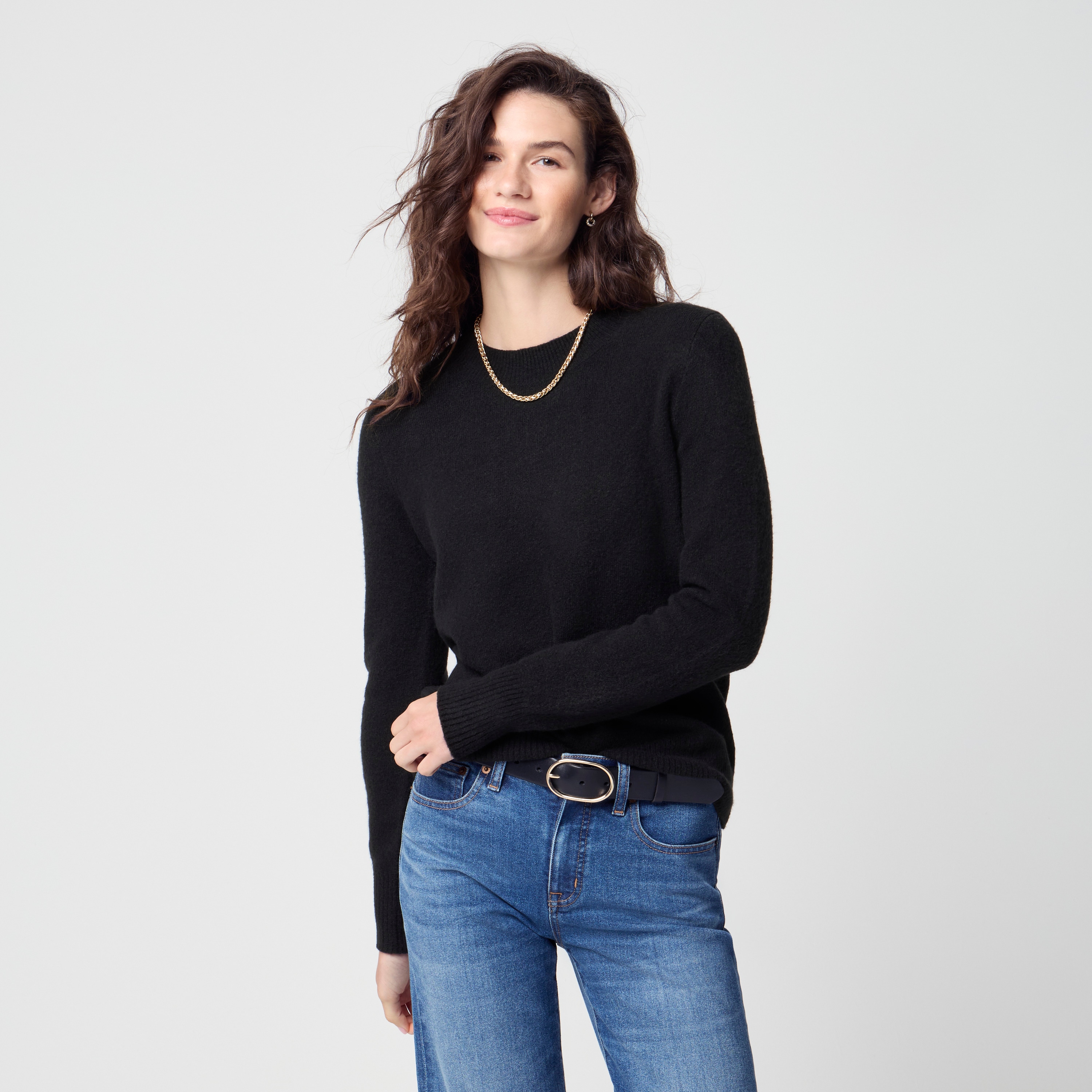 Crewneck sweater extra-soft yarn