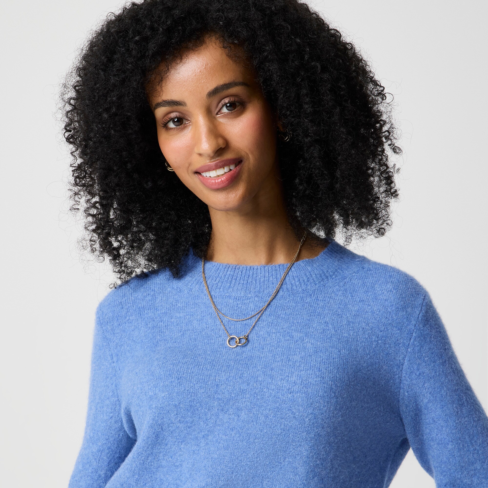Crewneck sweater in extra-soft yarn