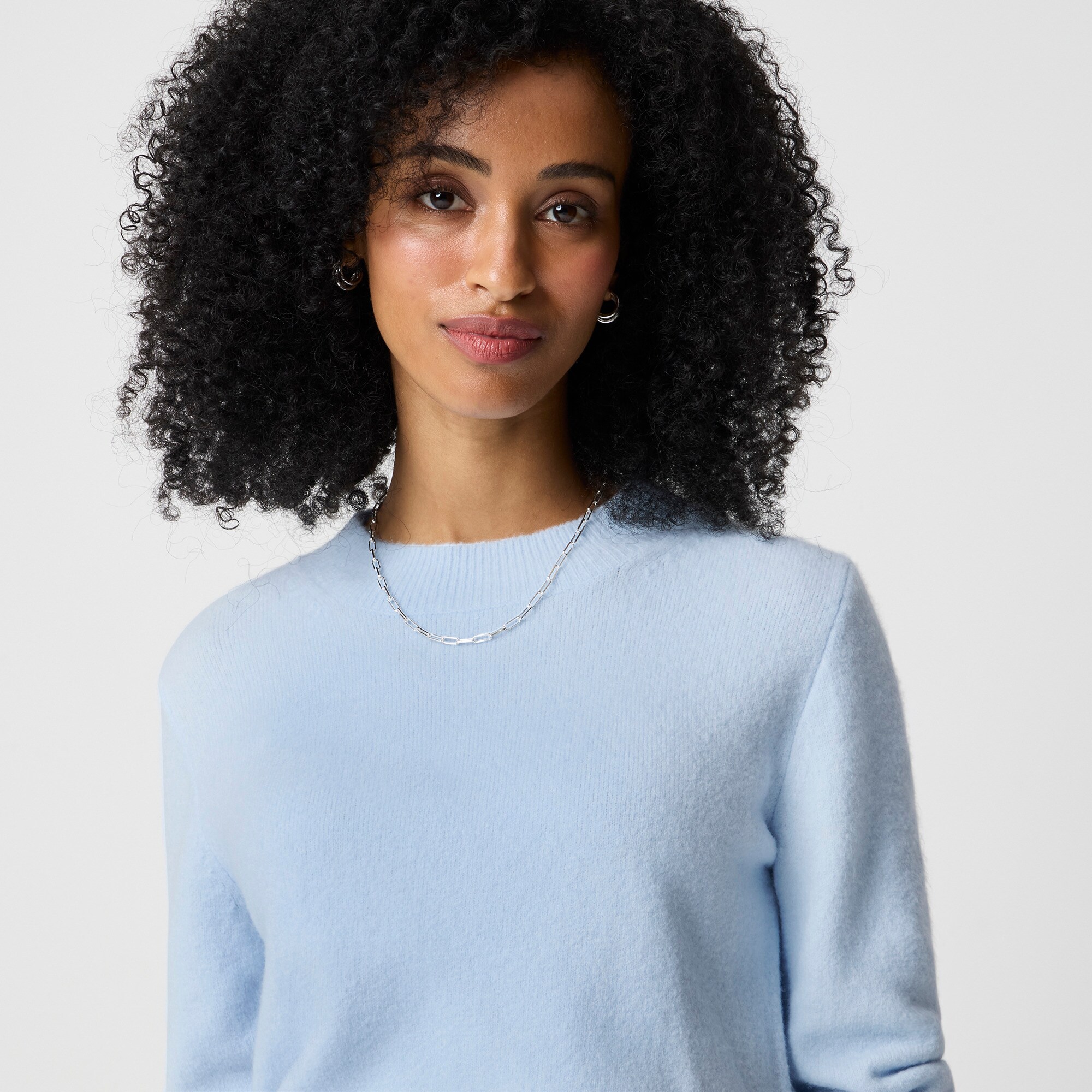 Crewneck sweater in extra-soft yarn