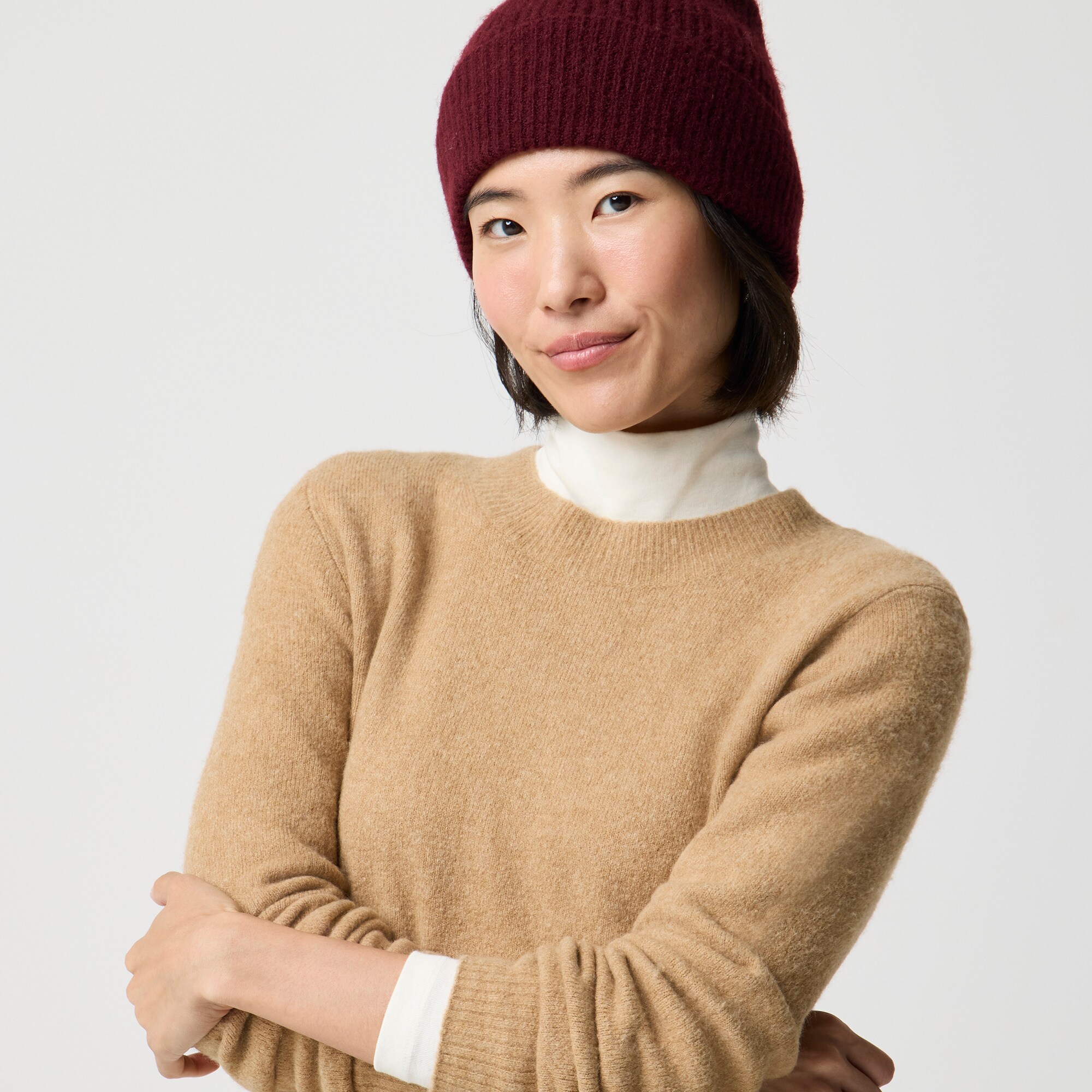 Crewneck sweater in extra-soft yarn