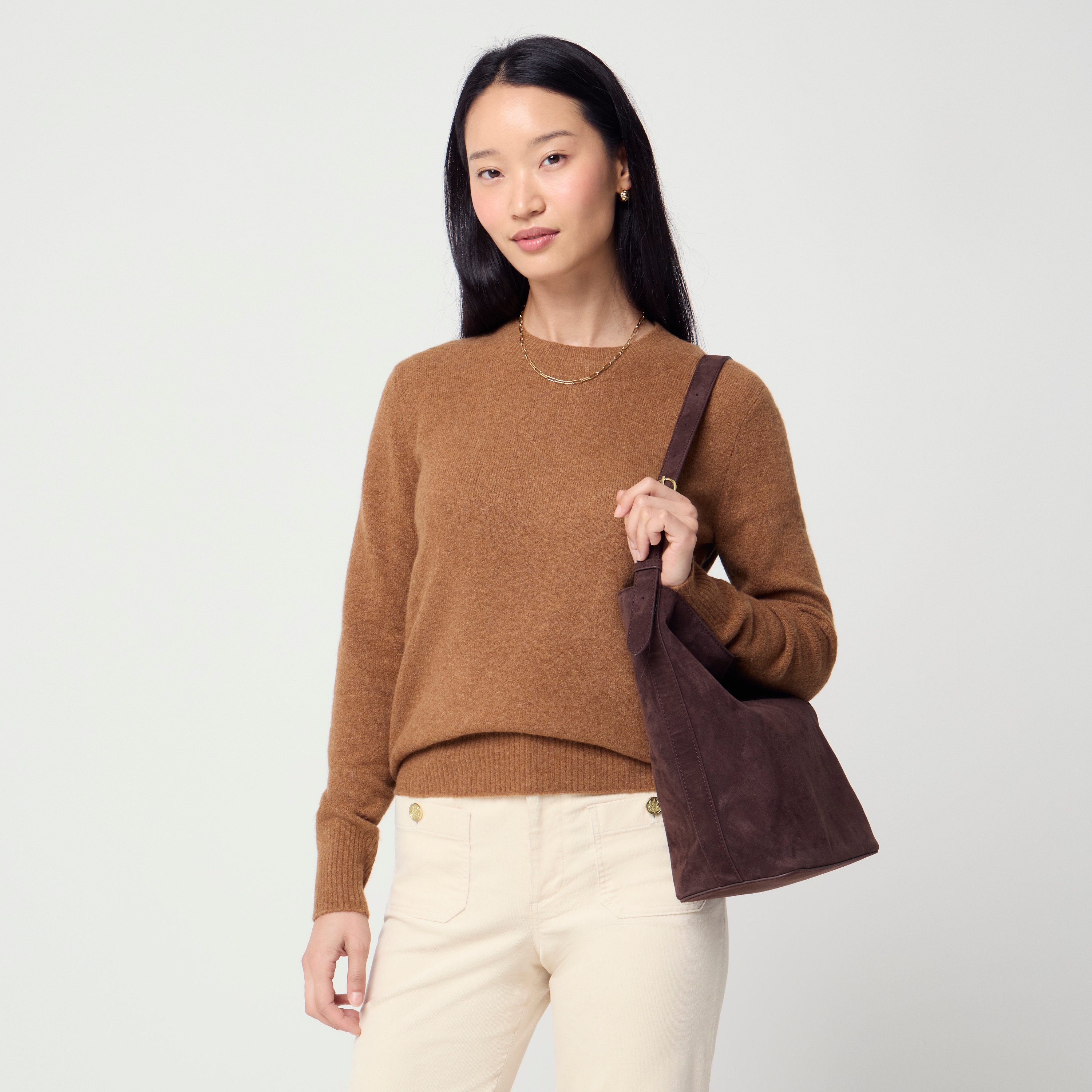 Crewneck sweater extra-soft yarn