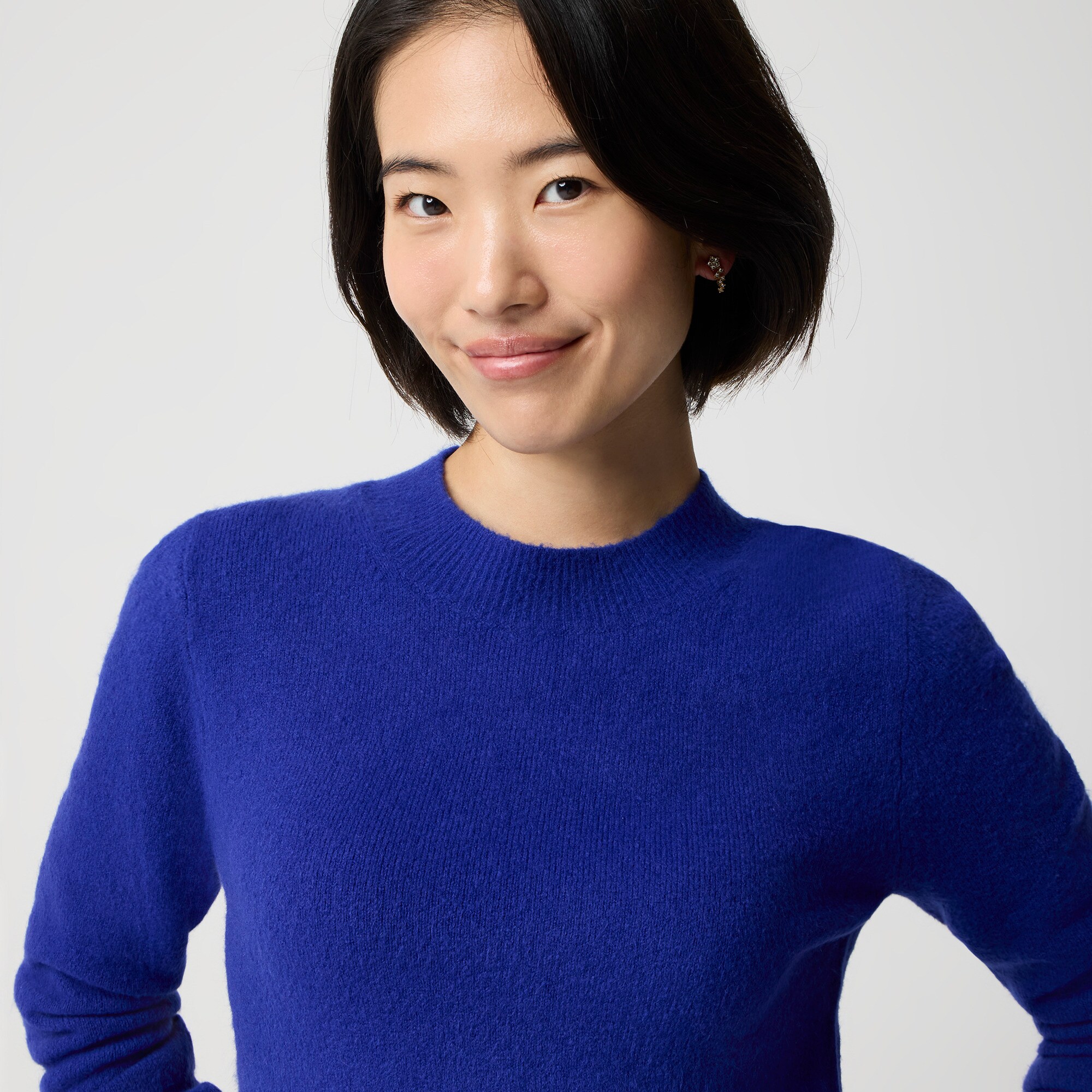 Crewneck sweater in extra-soft yarn