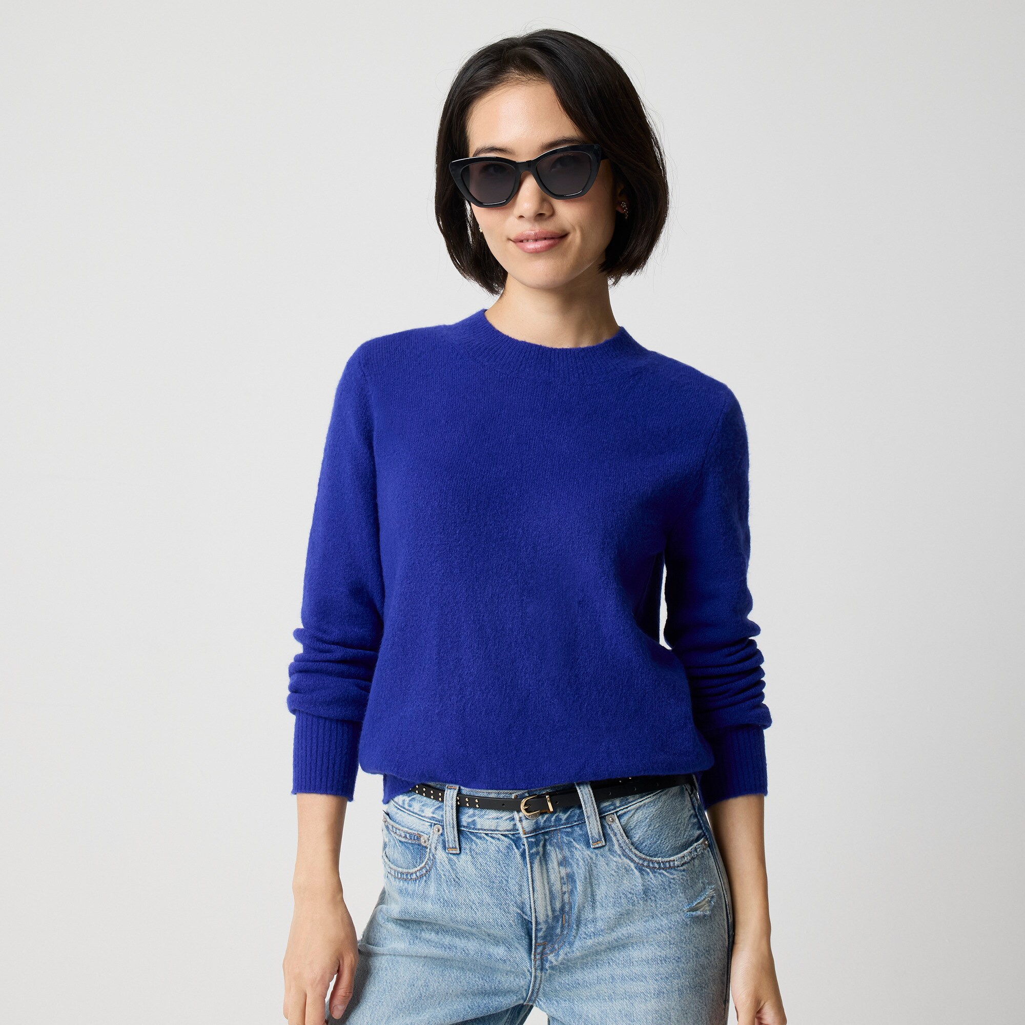 Crewneck sweater in extra-soft yarn